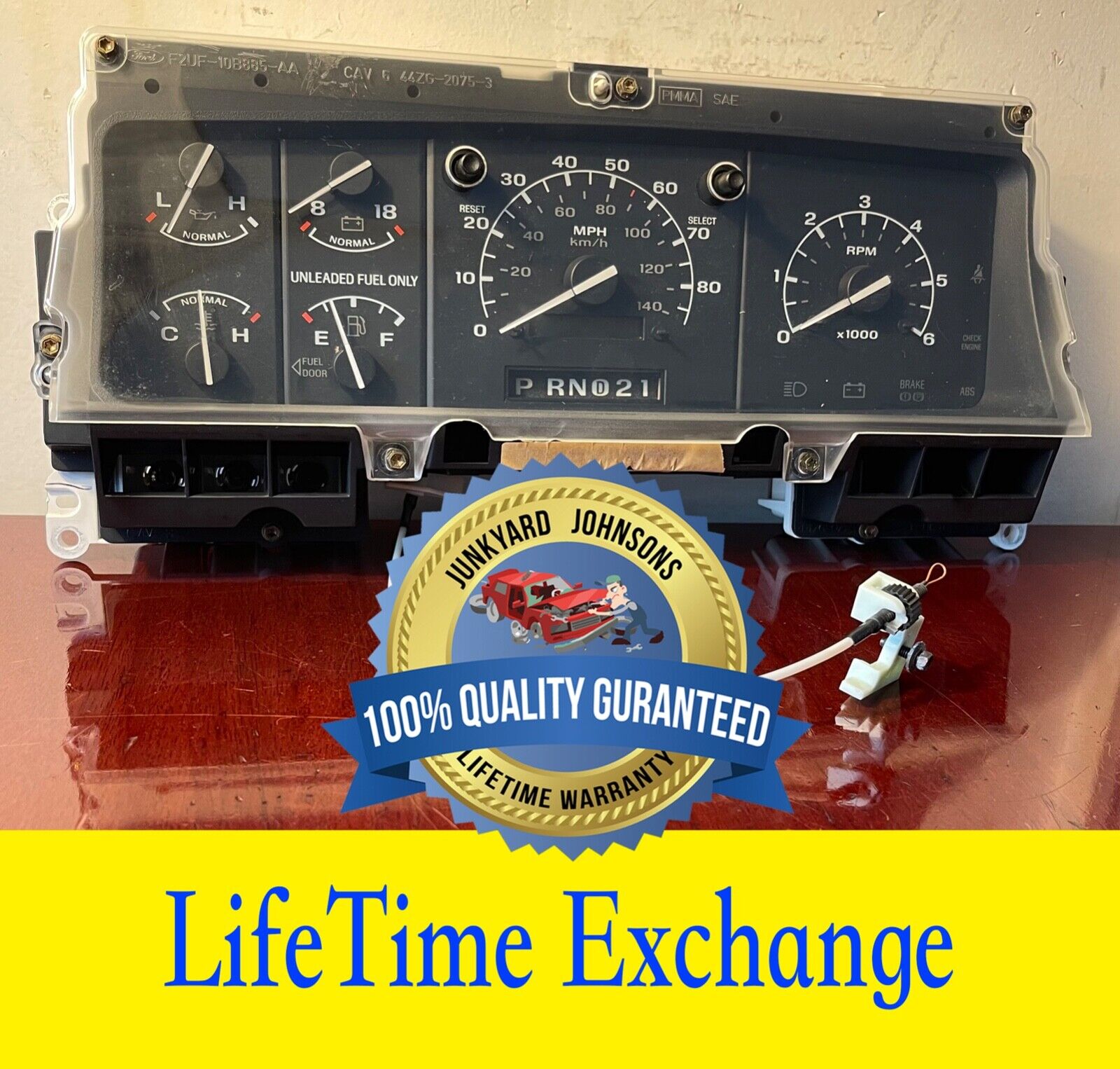✅92-96 Ford F150 Bronco Instrument Gauge Cluster Speedometer  W/Shift Indicator