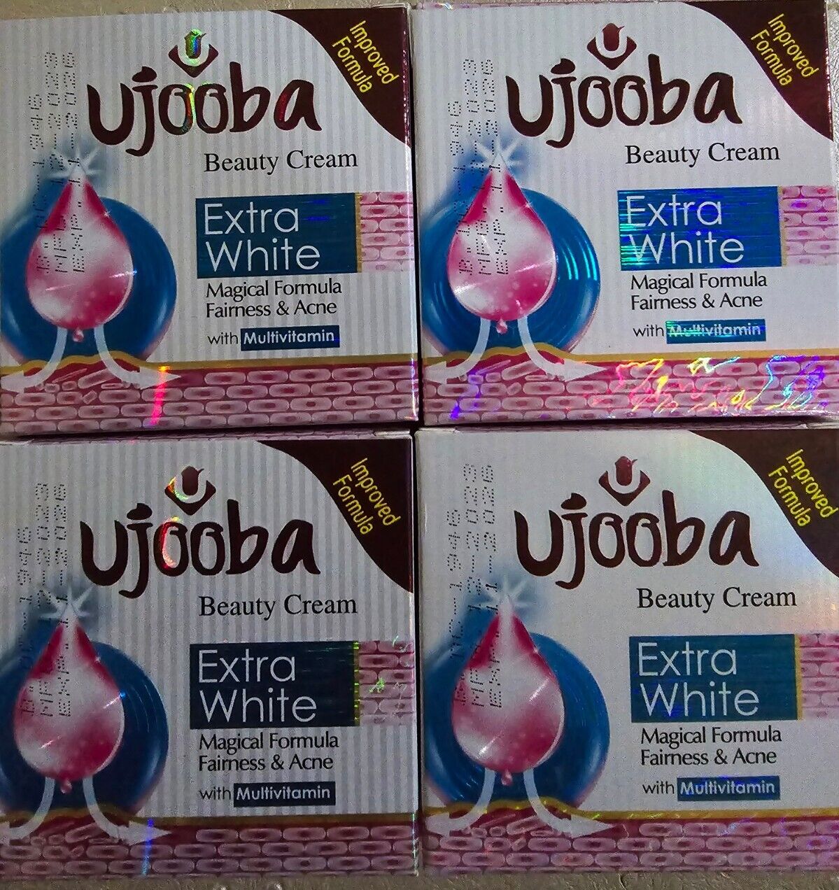4× Ujooba Beauty Whitening Cream Original.