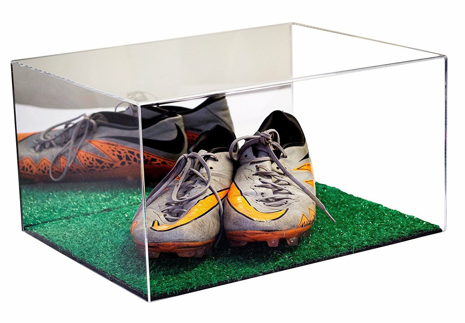 Soccer, Baseball, or Football Cleats Display Case-Turf Floor & Mirror (A026-MTB)