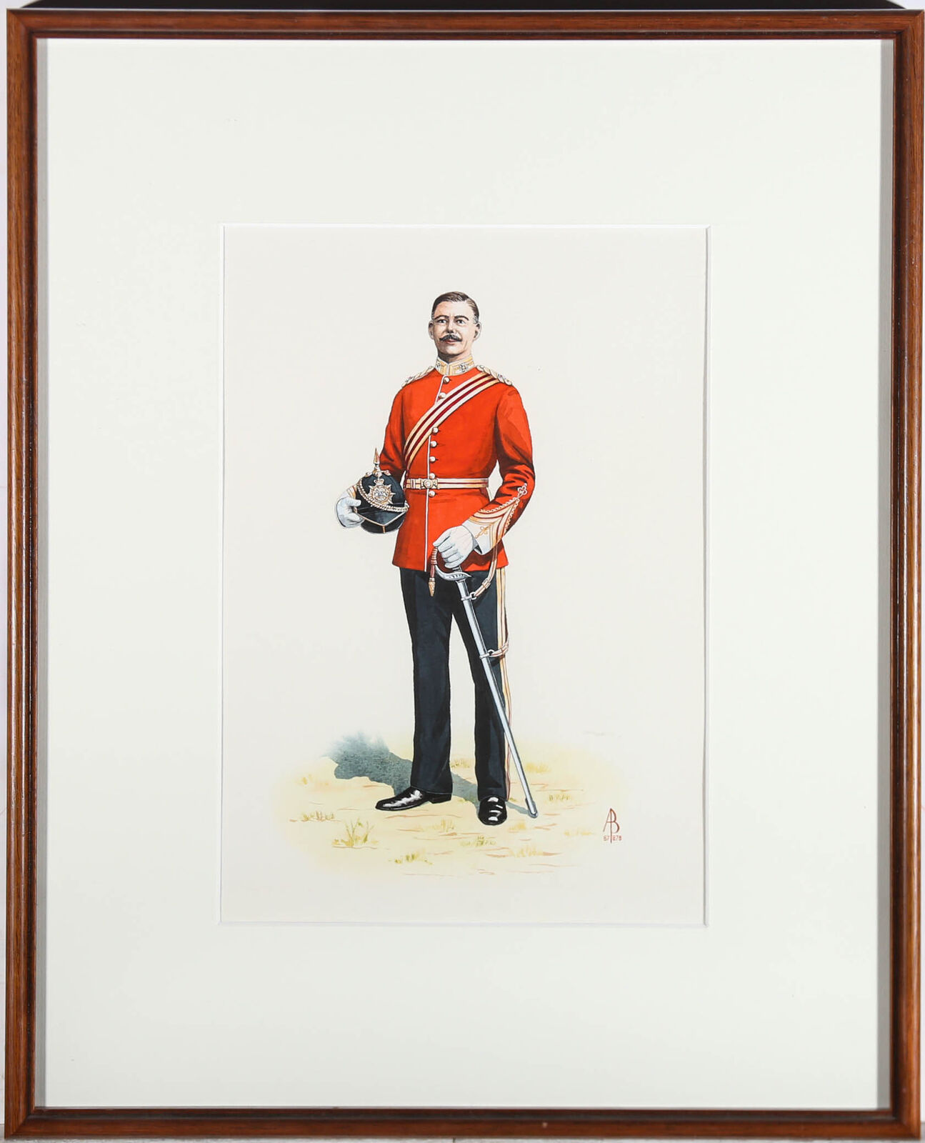 Alexandra C. Baker - 1987 Watercolour, Major Of The Sherwood Foresters