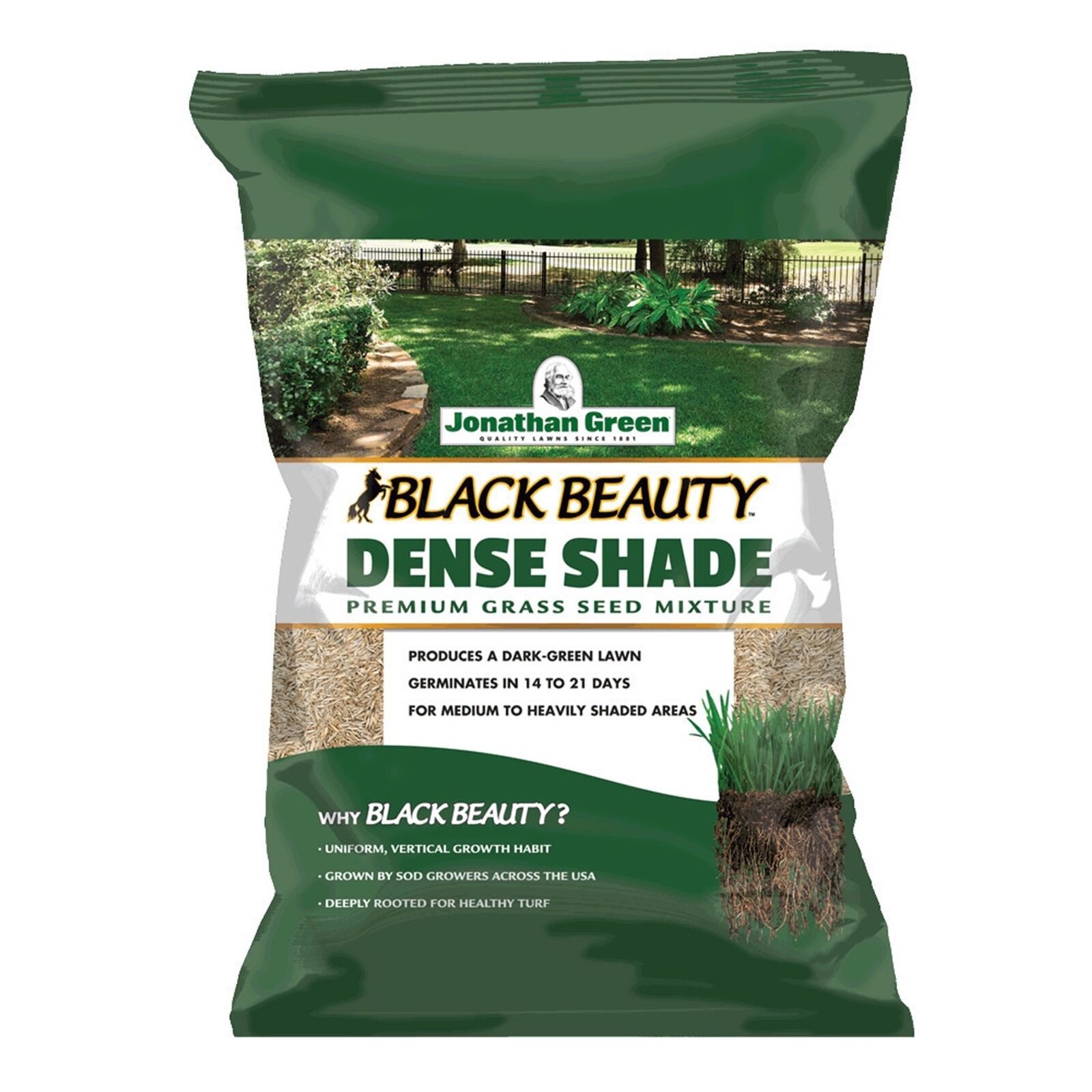 Jonathan Green (#10610) Black Beauty Dense Shade Grass Seed Mix, 25lb bag