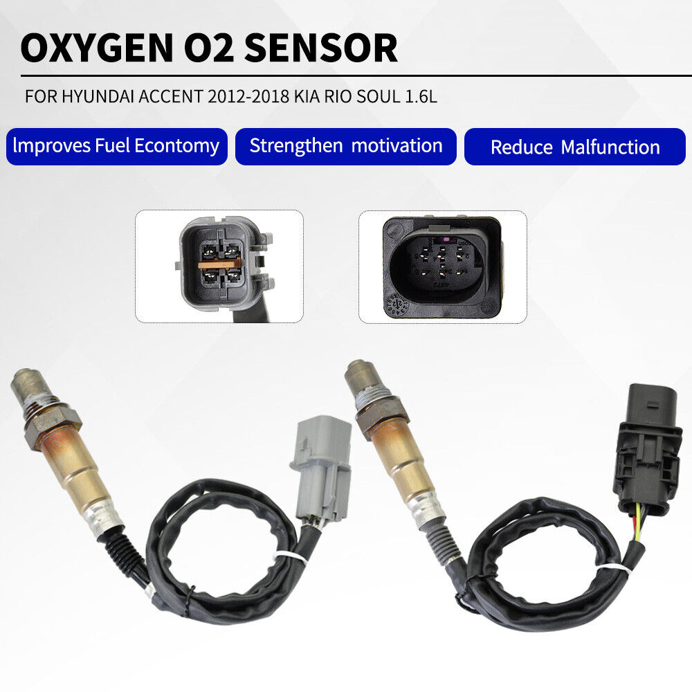 2X Upstream+Down Oxygen O2 Sensor For Hyundai Accent 2012-2018 Kia Rio Soul 1.6L