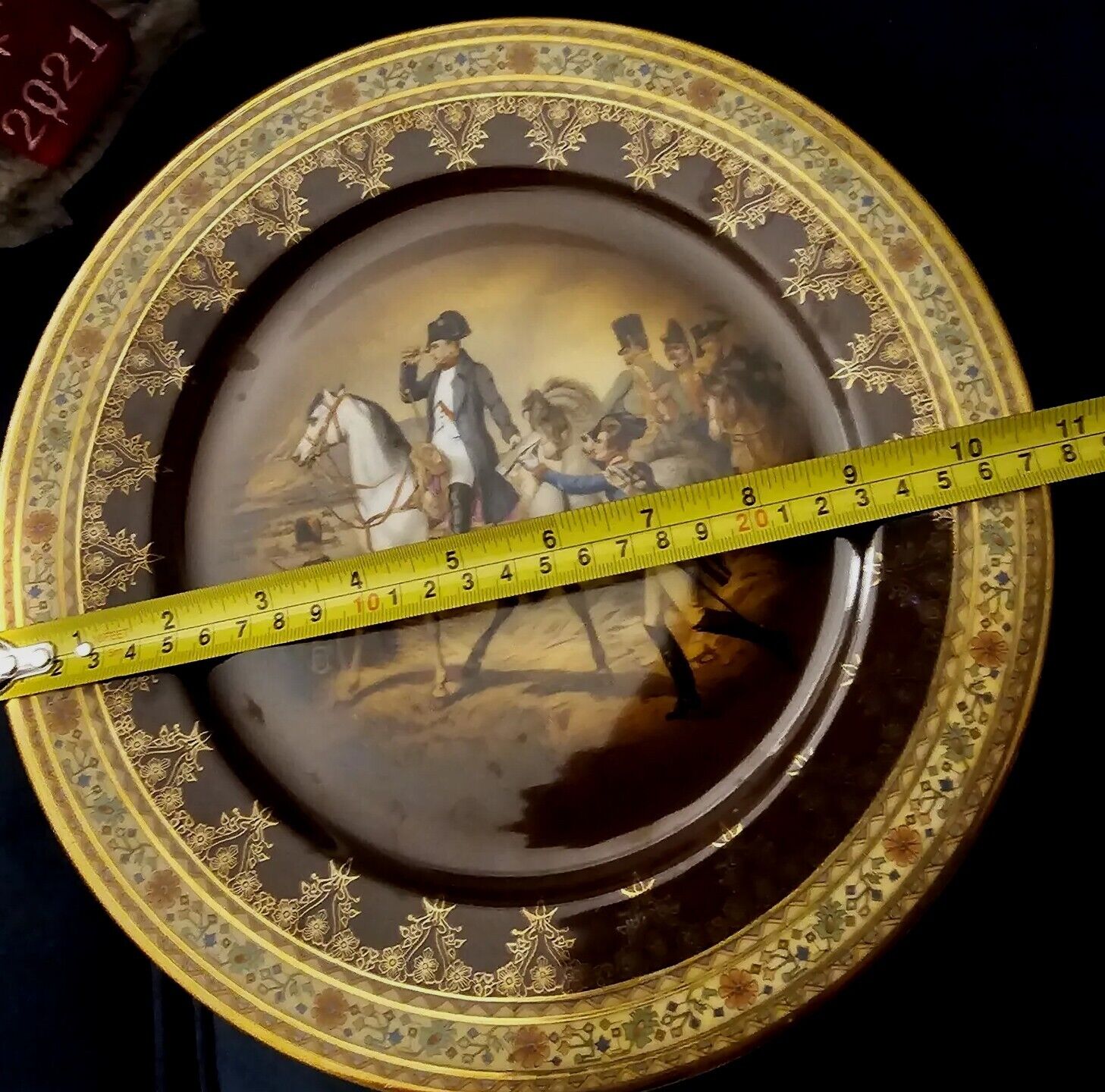  Napoleon Hand Painted Plate 11 Inch Porcelana Fina Antique