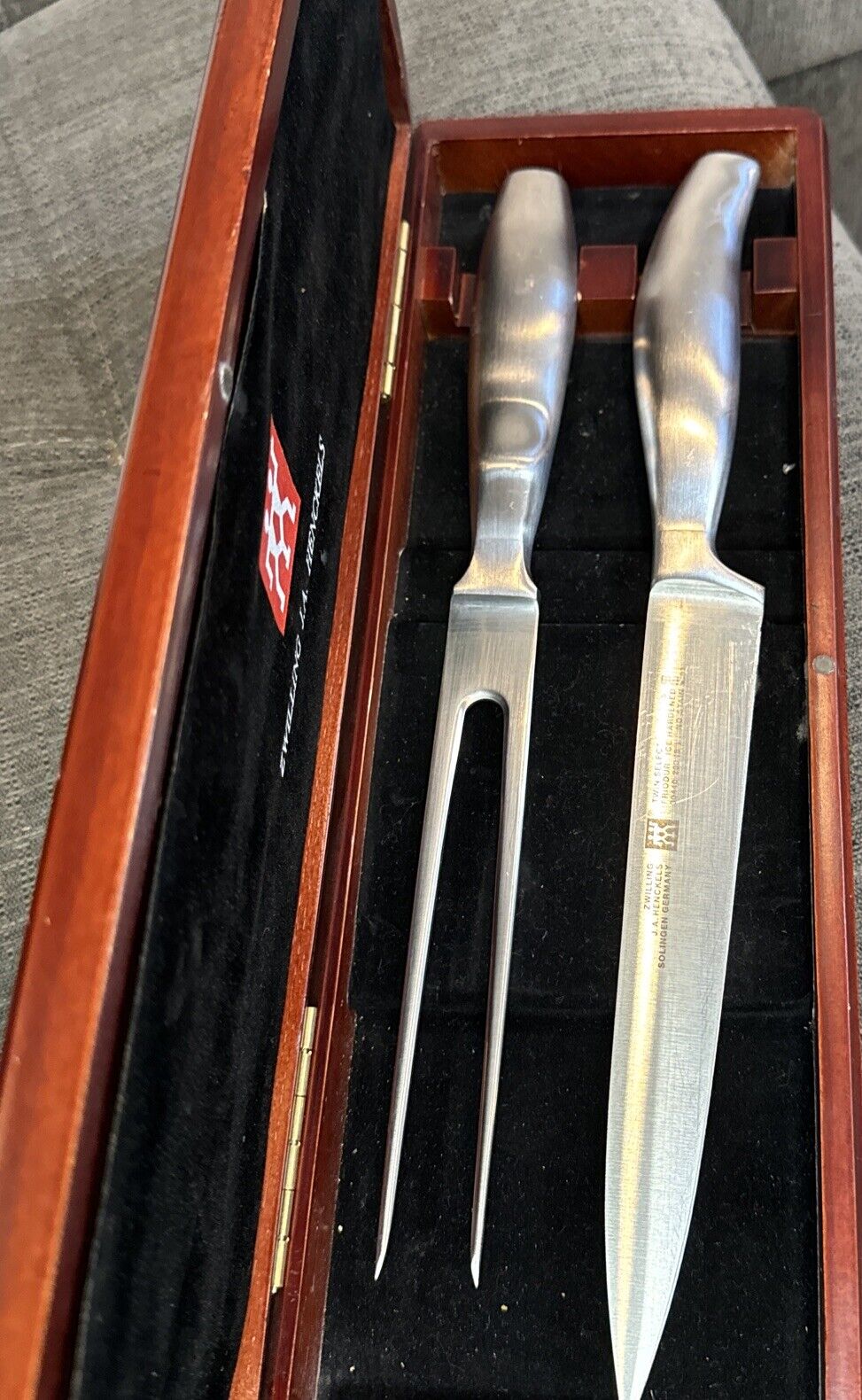 Zwilling JA Henckels Knife and Fork Carving Set in Case