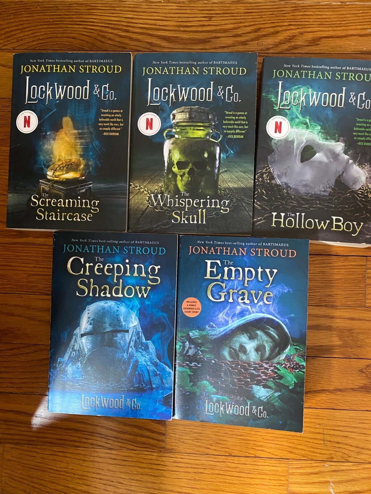 Lockwood and Co 5 books COMPLETE SET used ScreamingStaircase WhisperingSkull