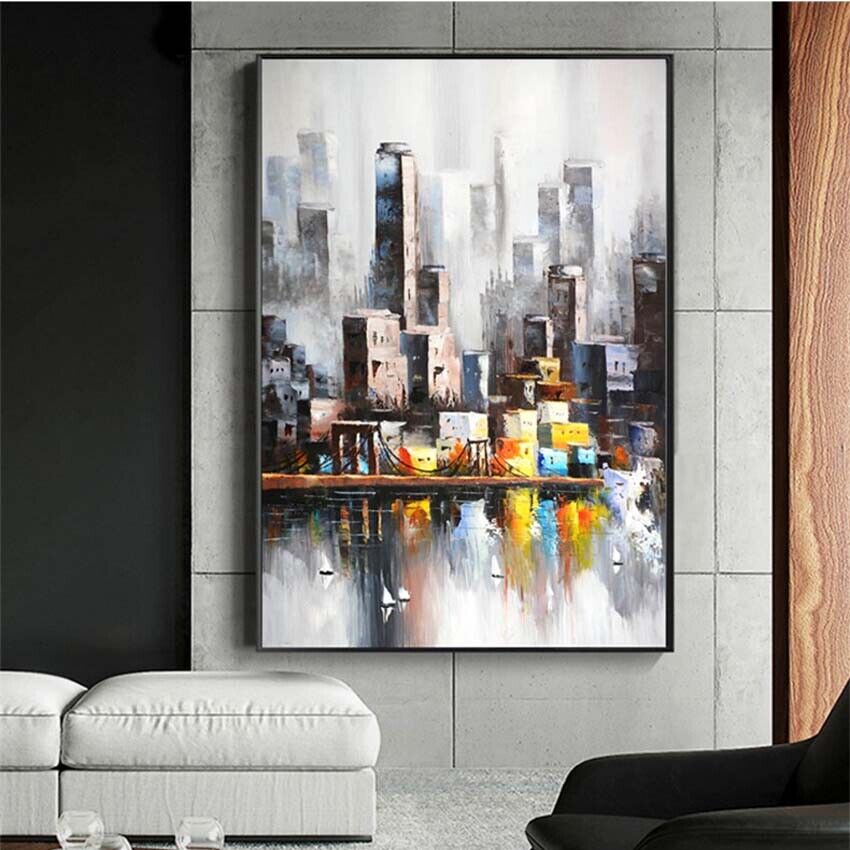 Large Size Hand Painted Canvas Frameless Oil Painting Wall Decoration Works Of