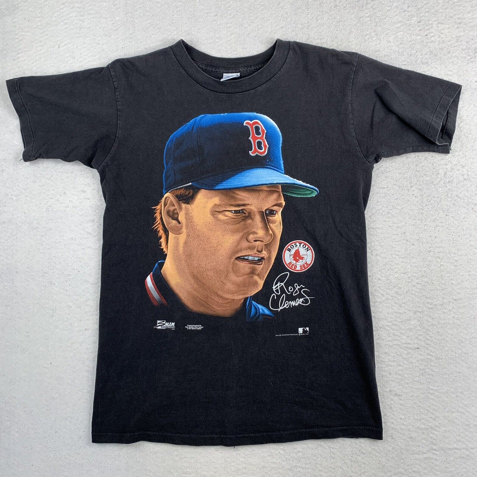 Vintage Boston Red Sox Roger Clemens Salem Sportswear T Shirt Size Large