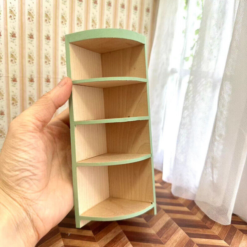 1:12 Scale Miniature Dollhouse Cabinet Furniture Accessories Wood Vintage Green