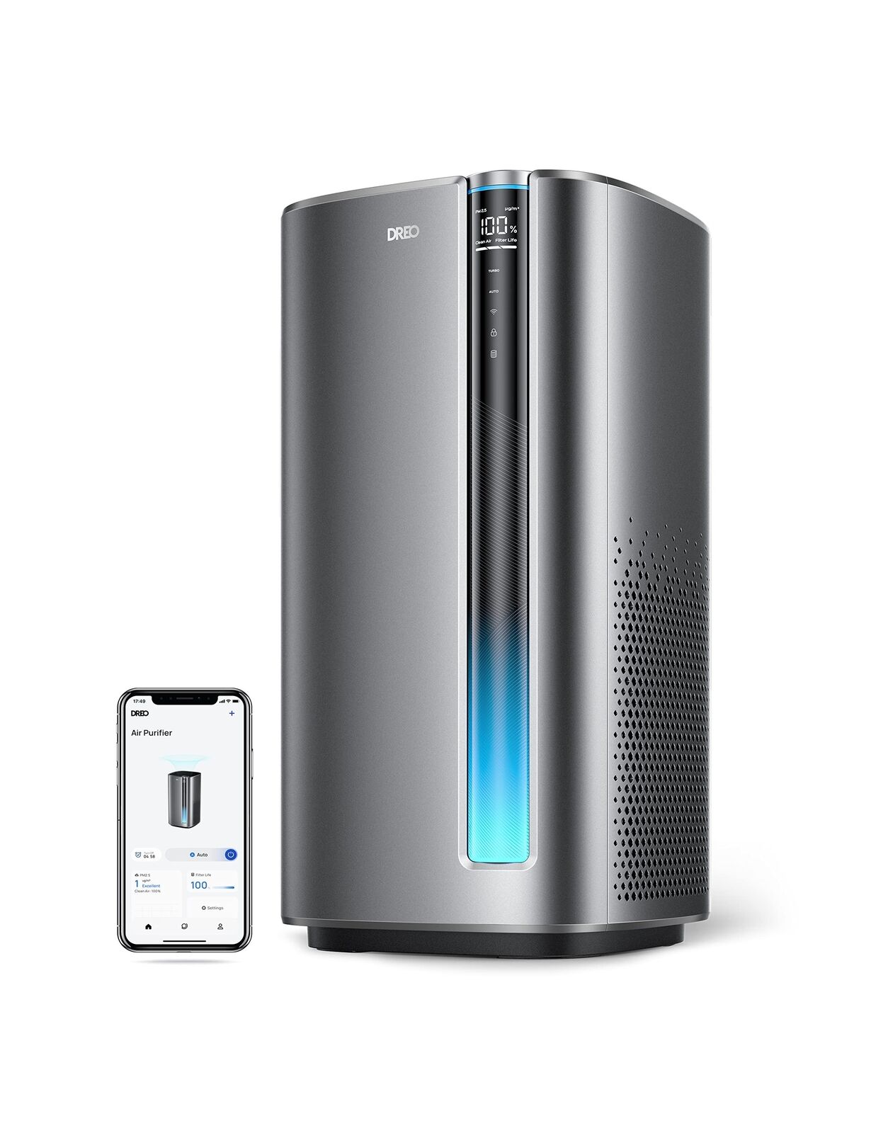 Dreo Air Purifiers for Home Large Room Bedroom, H13 True HEPA Filter Removes ...