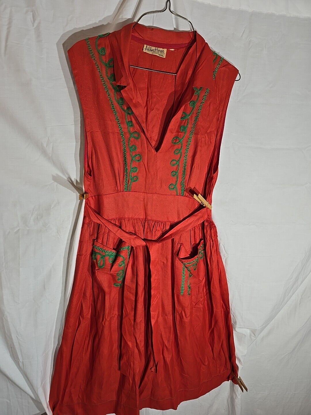 Vintage 1960\'s Dress Sleeveless Retro Mod Sundress Hippie Bright Size Small 