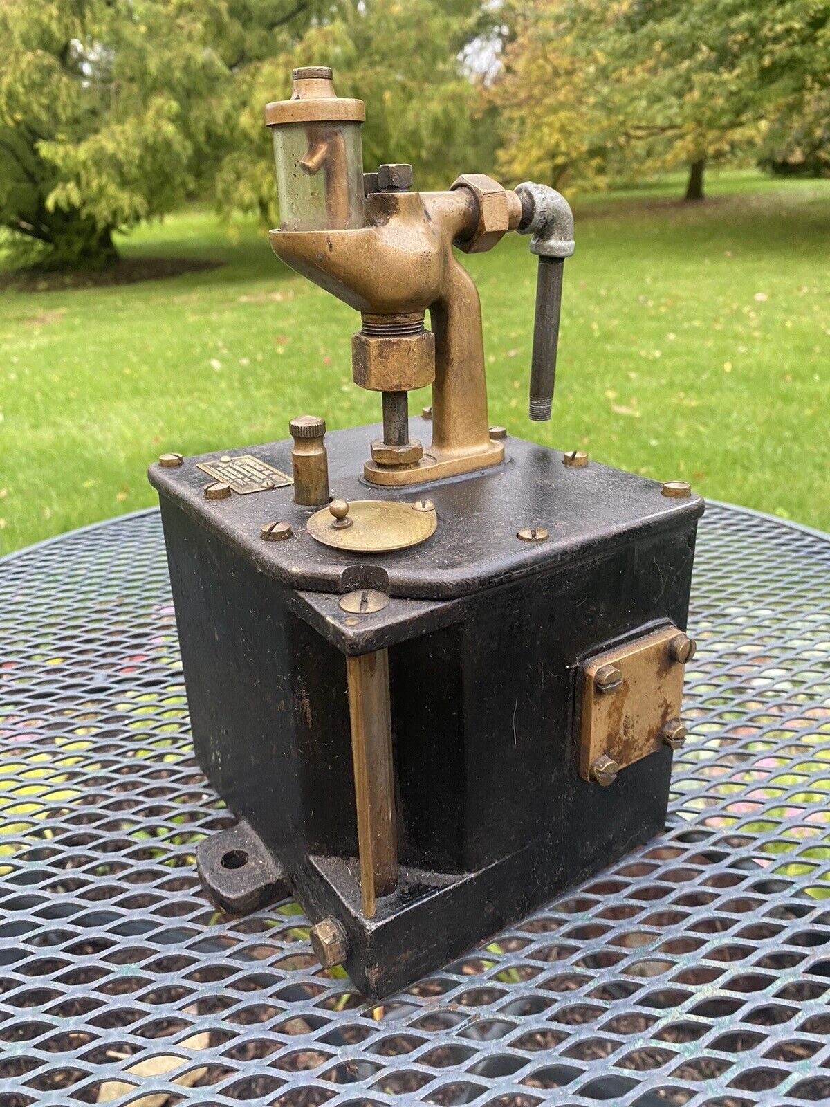 Vintage Lunkenheimer Invisible Oil Pump Mechanical ￼Lubricator ￼oiler Brass Cast