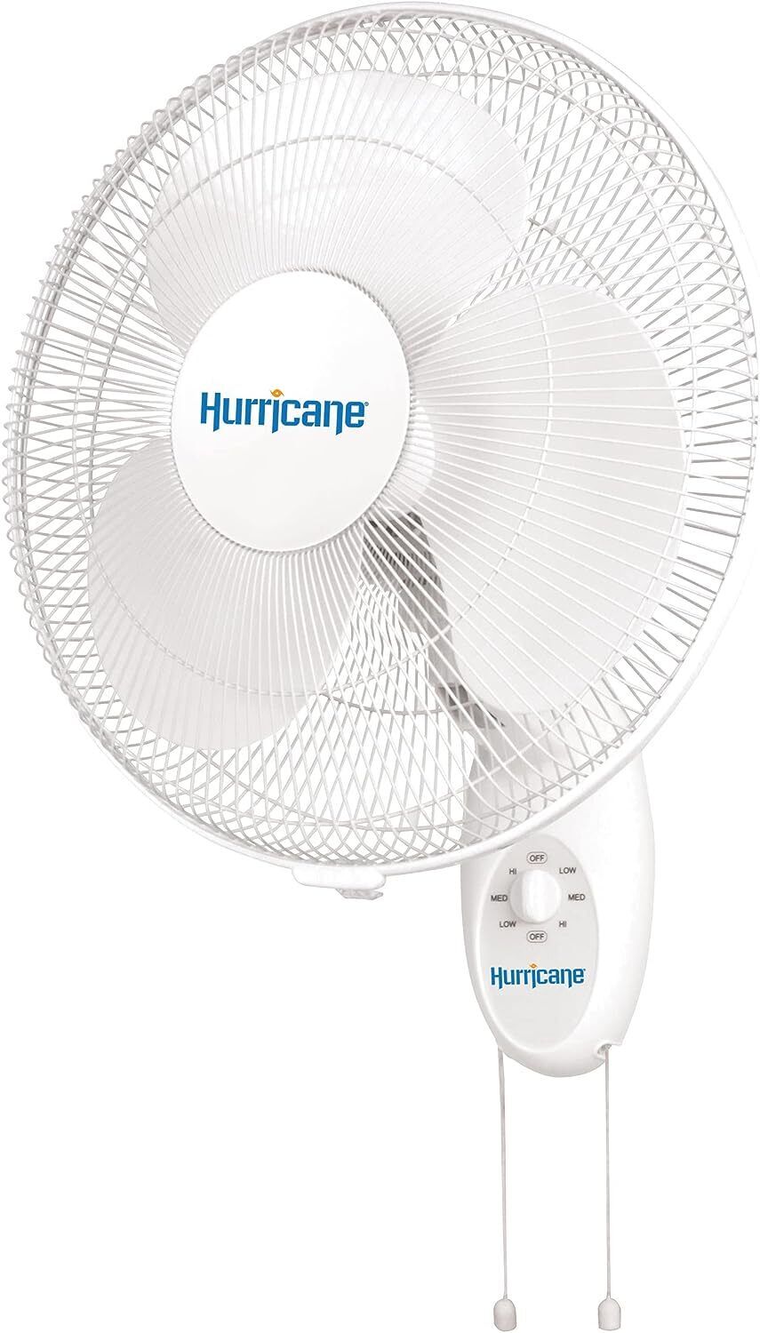 Hurricane HGC736505 Wall Mount Fan 16 Inch, Supreme Series, Wall Fan - White