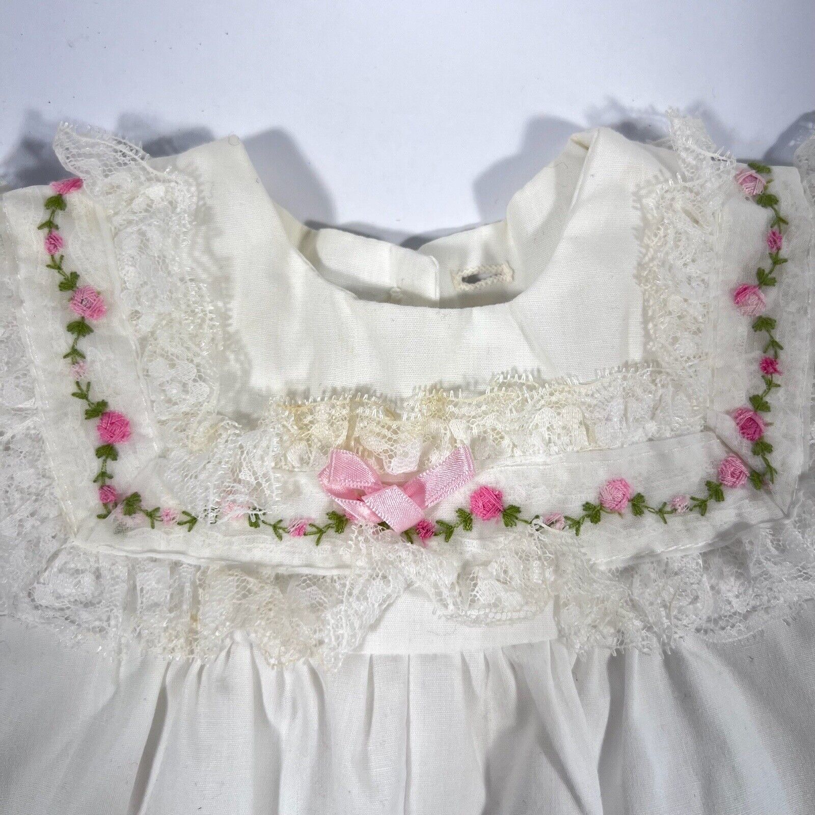 Vintage Alexis Christening Gown Infant Baby 6 Months Romper Made in the USA