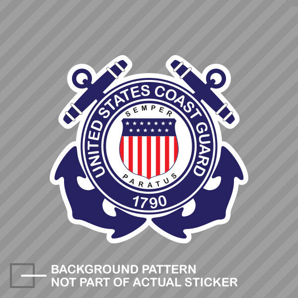 Vintage U.S. Coast Guard Anchors Sticker Decal Vinyl 1790 logo semper paratus