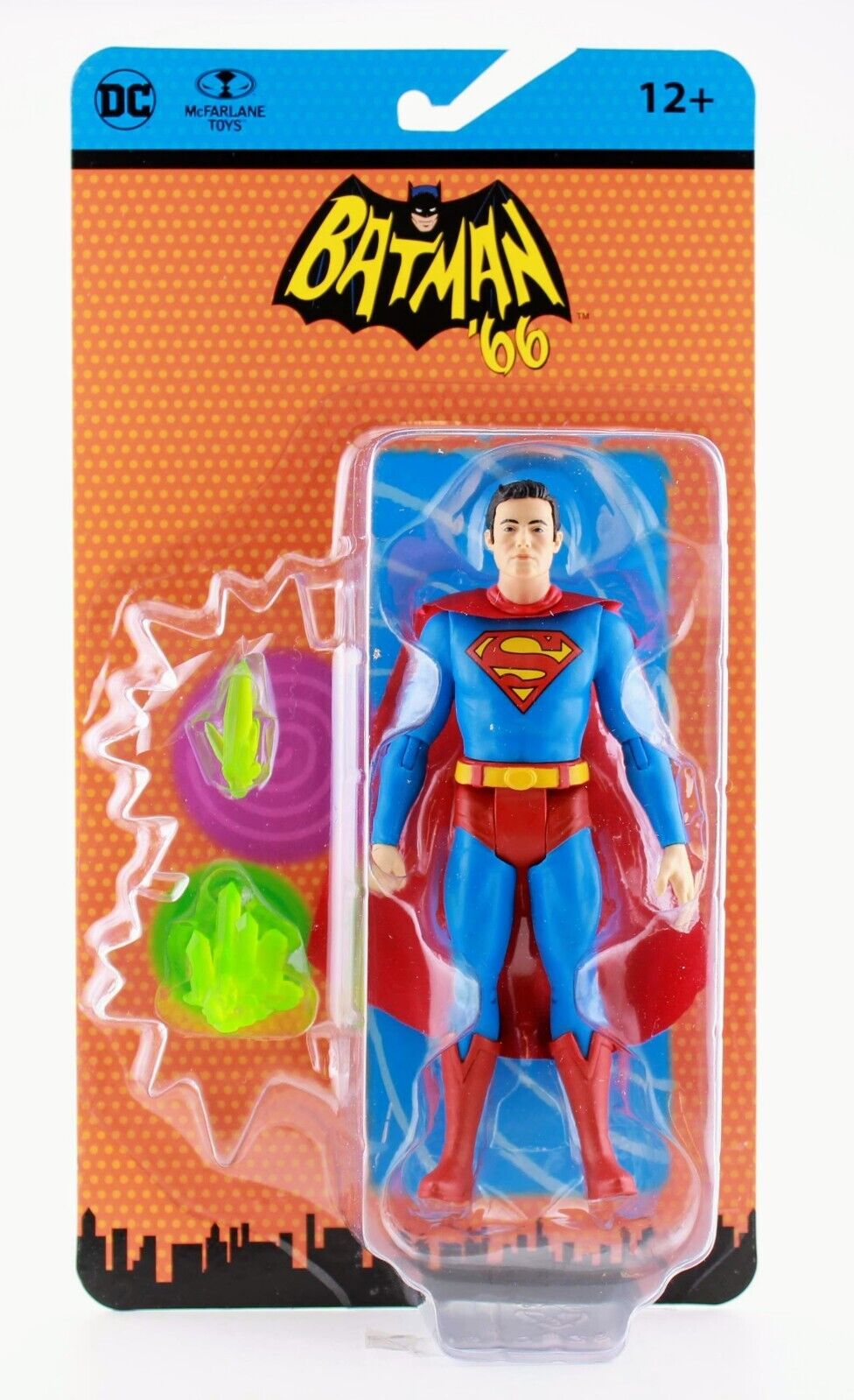 Mcfarlane Toys Batman 66\' ( Comic )- Superman w/ Kryptonite Retro Package Figure