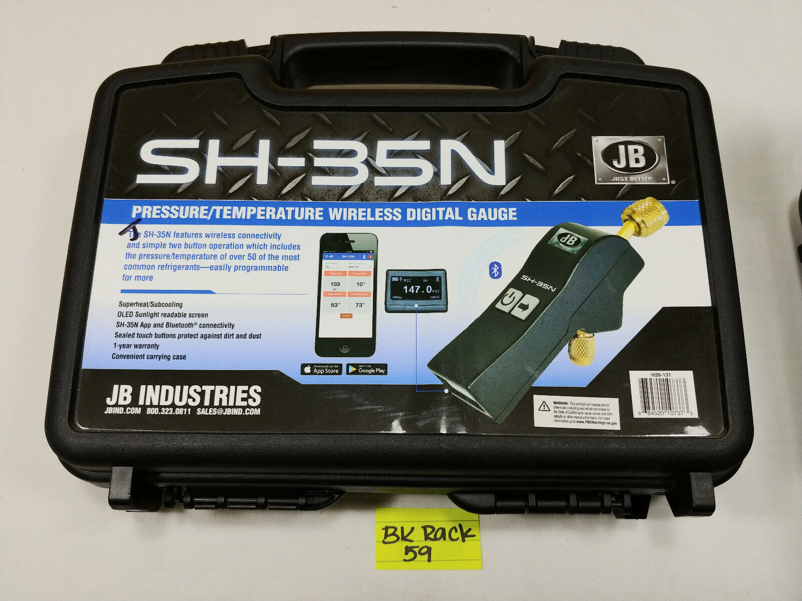 JB Industries SH-35N Wireless Digital Gauge for Superheat and Subcooling