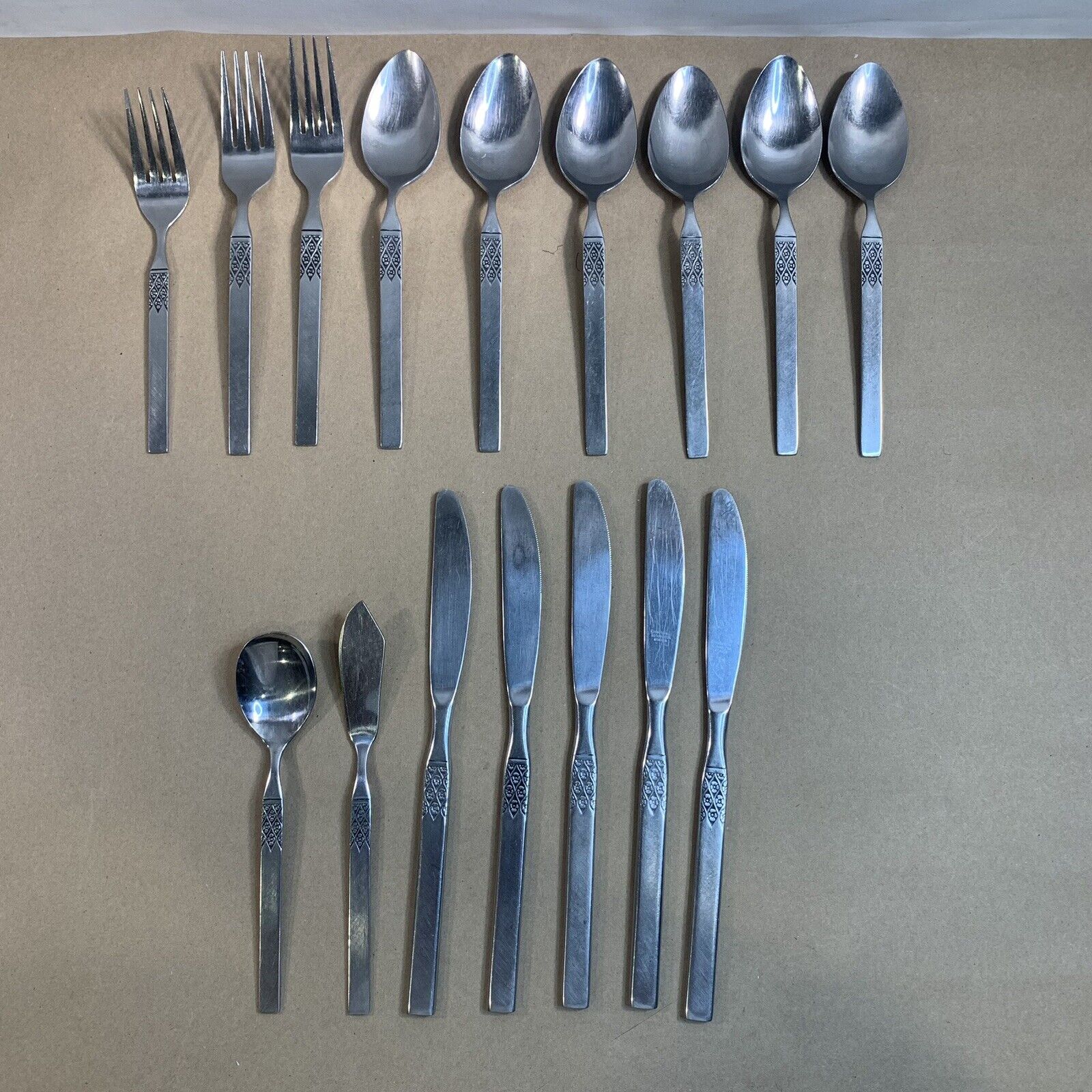 Imperial Stainless Korea Sorcery Flatware Lot of 16