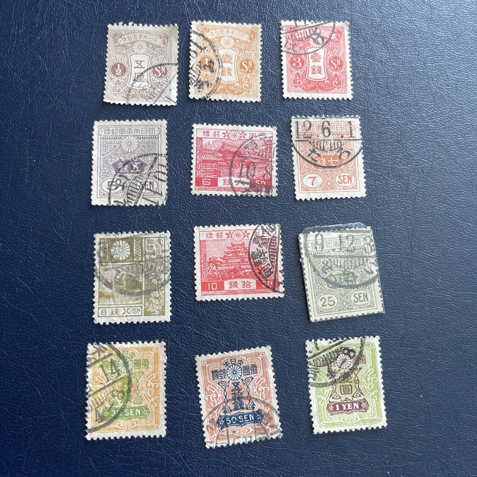 Japan  1937, used 12 stamps, VF , see photos
