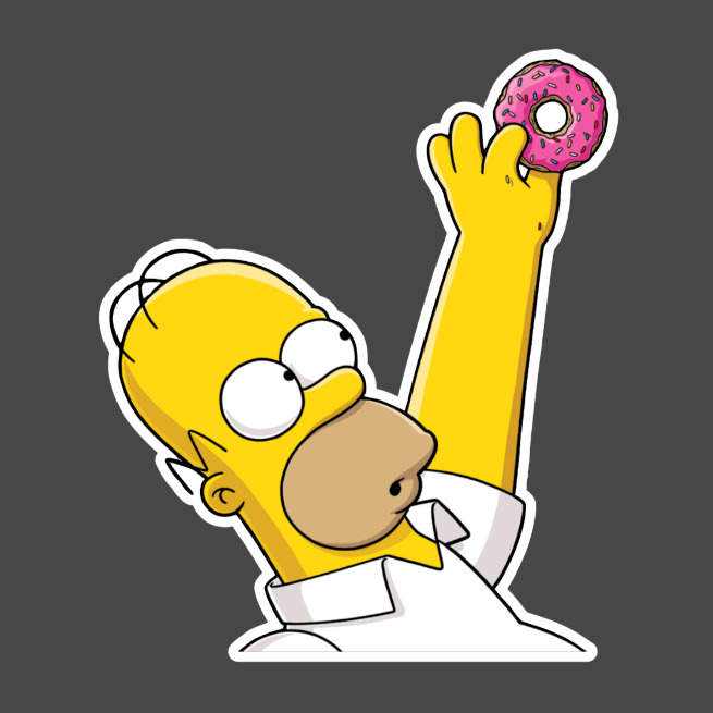 The Simpsons Homer Simpson Sticker Decal