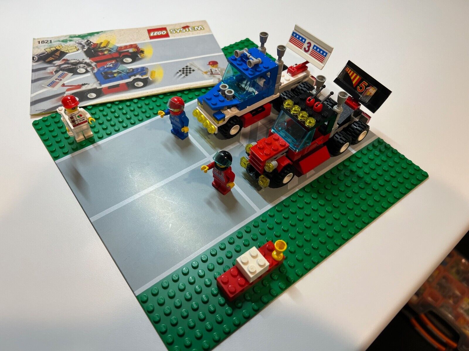 LEGO Town: Rally Racers #1821 - COMPLETE - Instructions, Baseplate - No Box