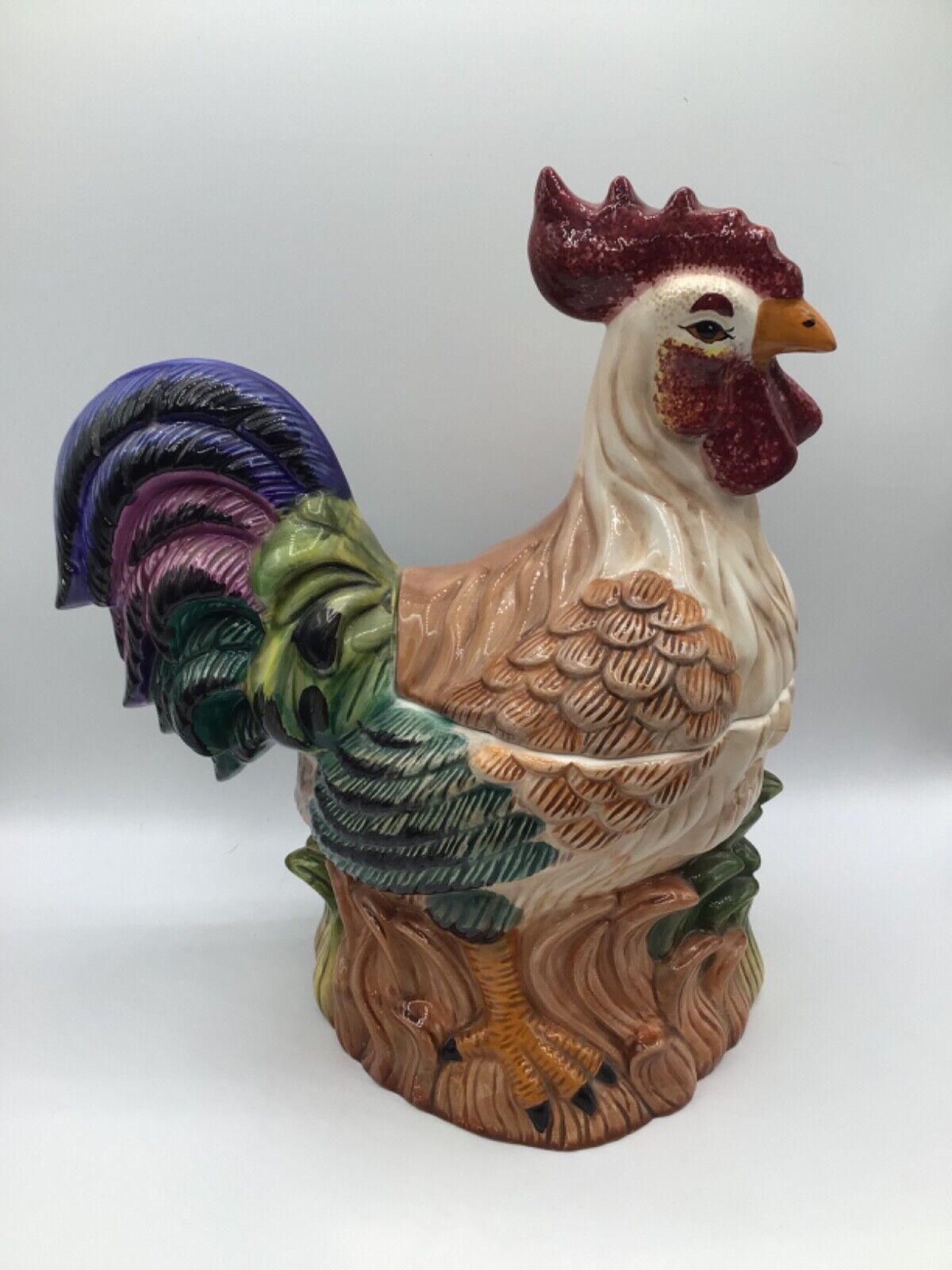 Vintage Ceramic Rooster Cookie Jar Heartfelt Kitchen Creations 12\