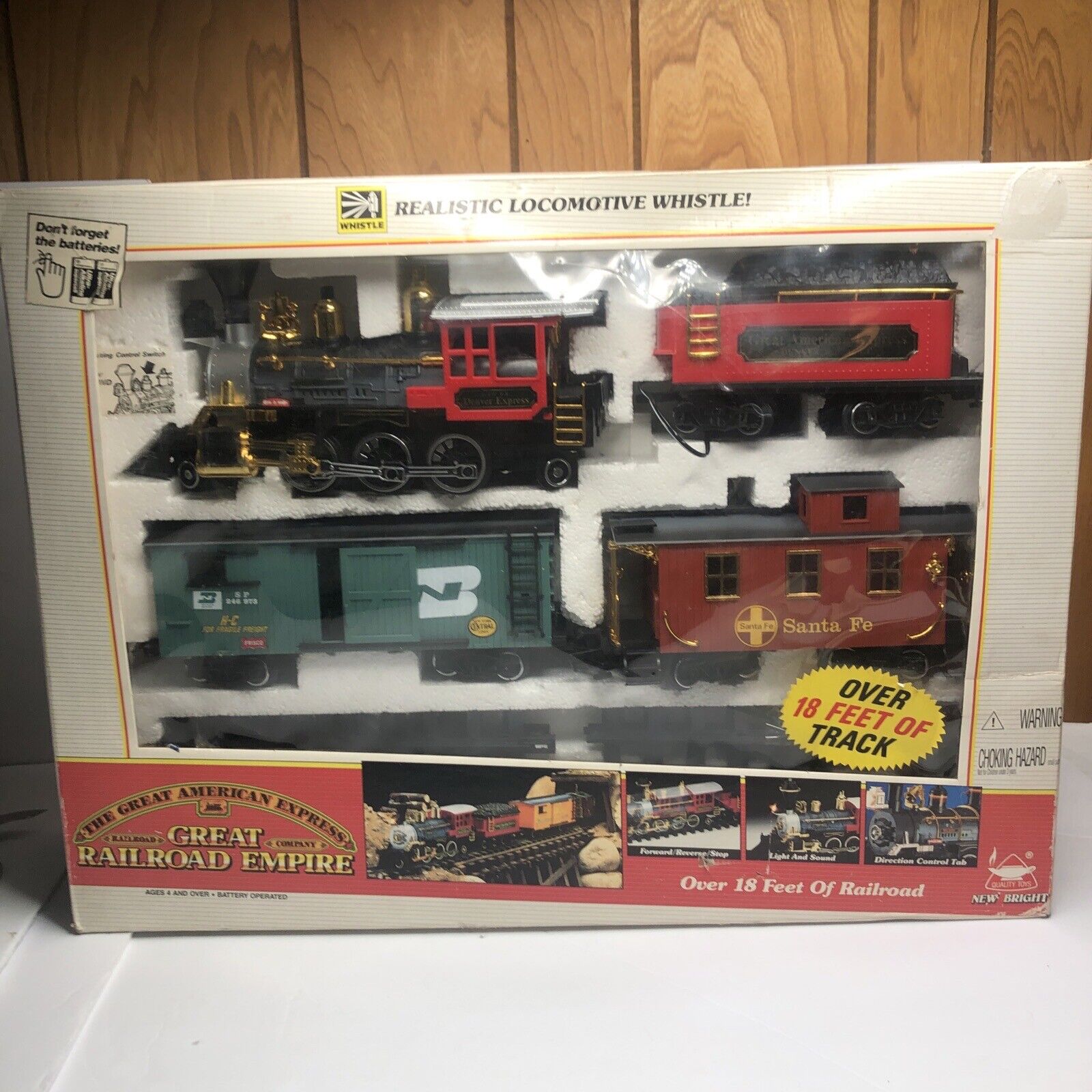 Vintage Train Set The Great American Express Railroad 185 In Box