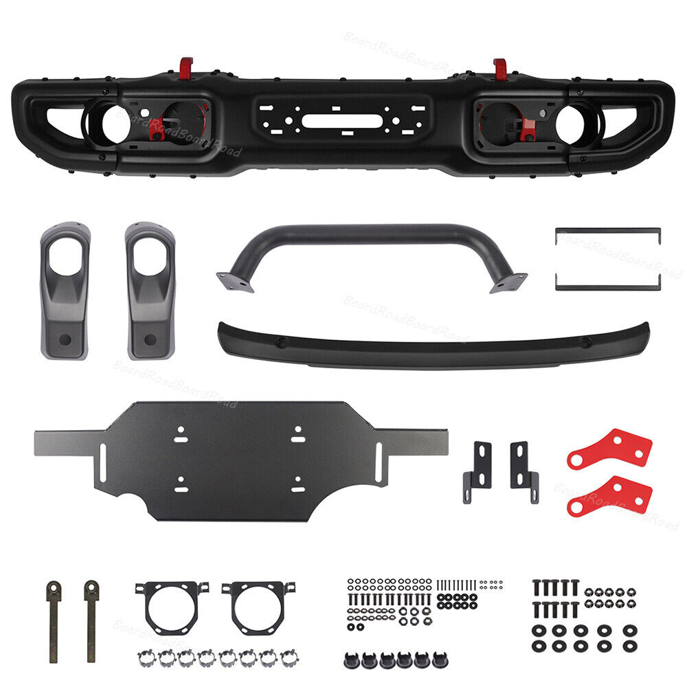 10th Anniversary Style Front Bumper Kit Fit For 18-23 Jeep Wrangler JL Gladiator