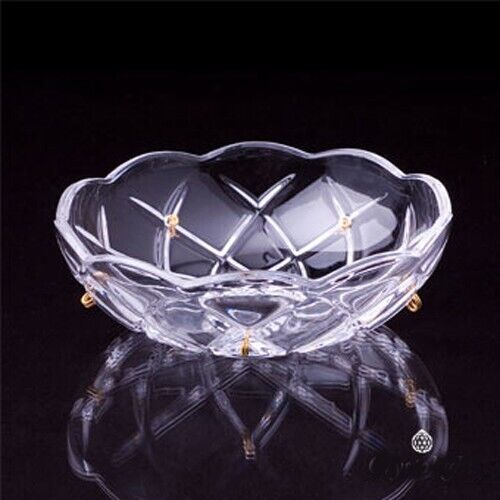 4-Inch Asfour Crystal Chandelier Bobeche, Clear with Gold Pin, Crystal Bobeche