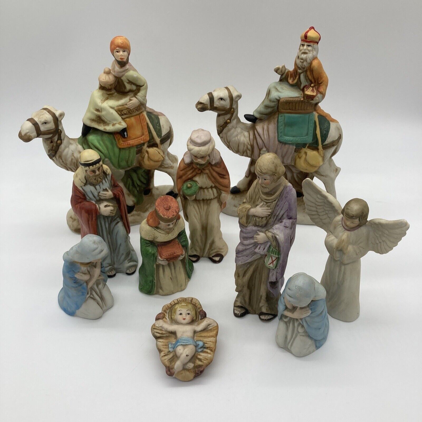 Christmas Around the World Lot of 10 Deluxe Nativity Figurines