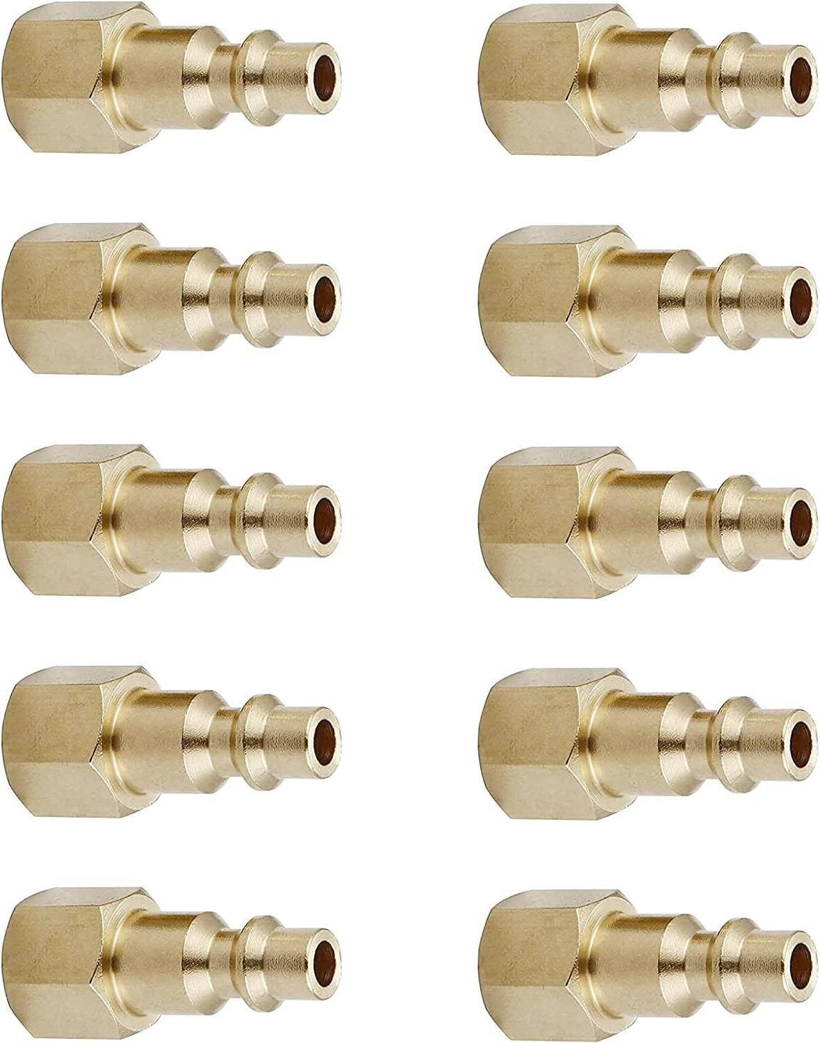 1/4-Inch Female Coupler Quick Connect, Air Hose & Air Coupler Plug - Pack of 10