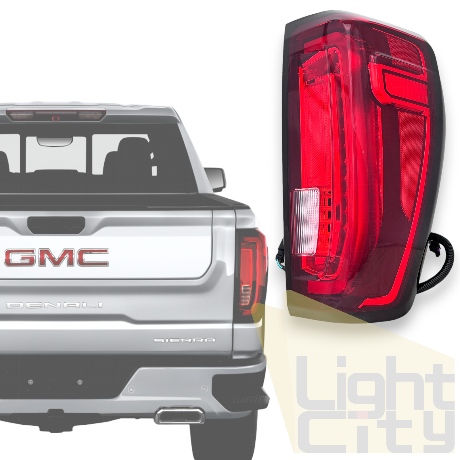 For 2019-23 GMC Sierra 1500 FULL LED Passenger Rear Taillight Brake Stop Lamp RH