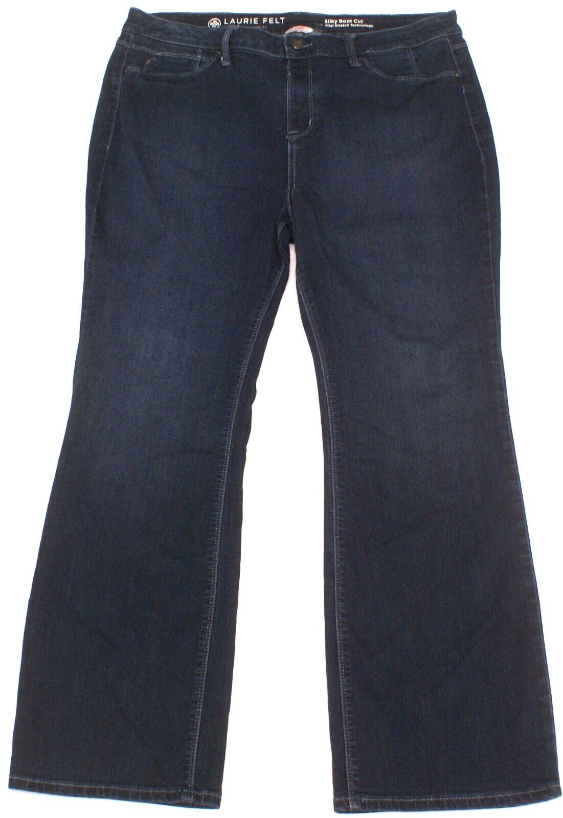 Laurie Felt Womens Silky Boot Cut Pull On Stretch Jeans Plus Size 1X P