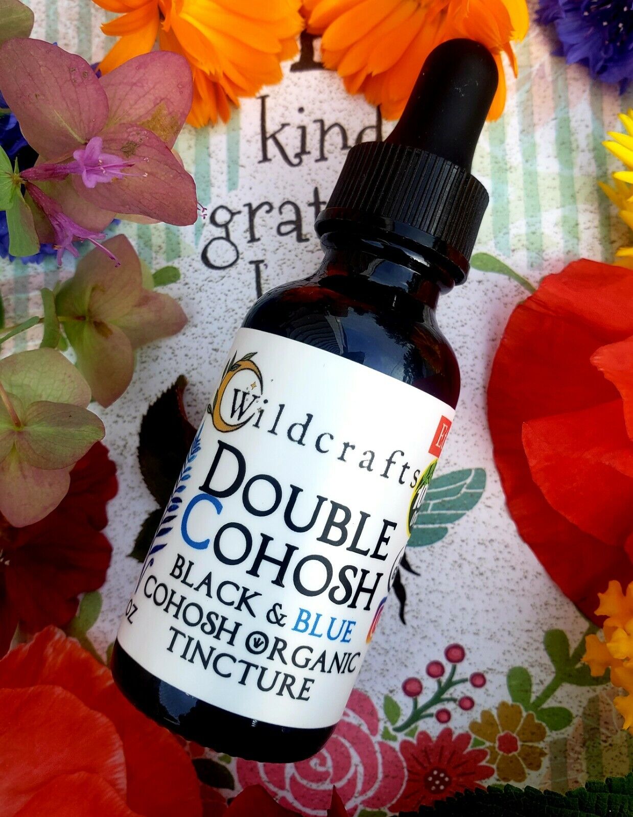 Organic Black Cohosh and Blue Cohosh Handcrafted Tincture Aged 1 Year for Women