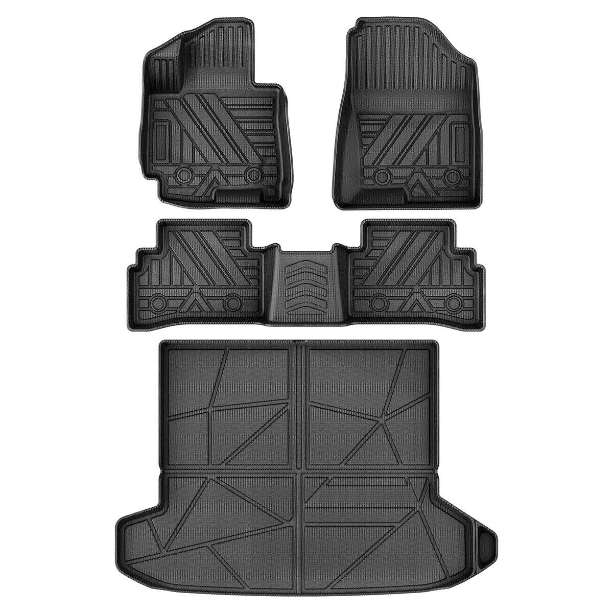 All Weather Floor Mats for 22-24 Hyundai Tucson Front + Rear + Cargo Liner Set