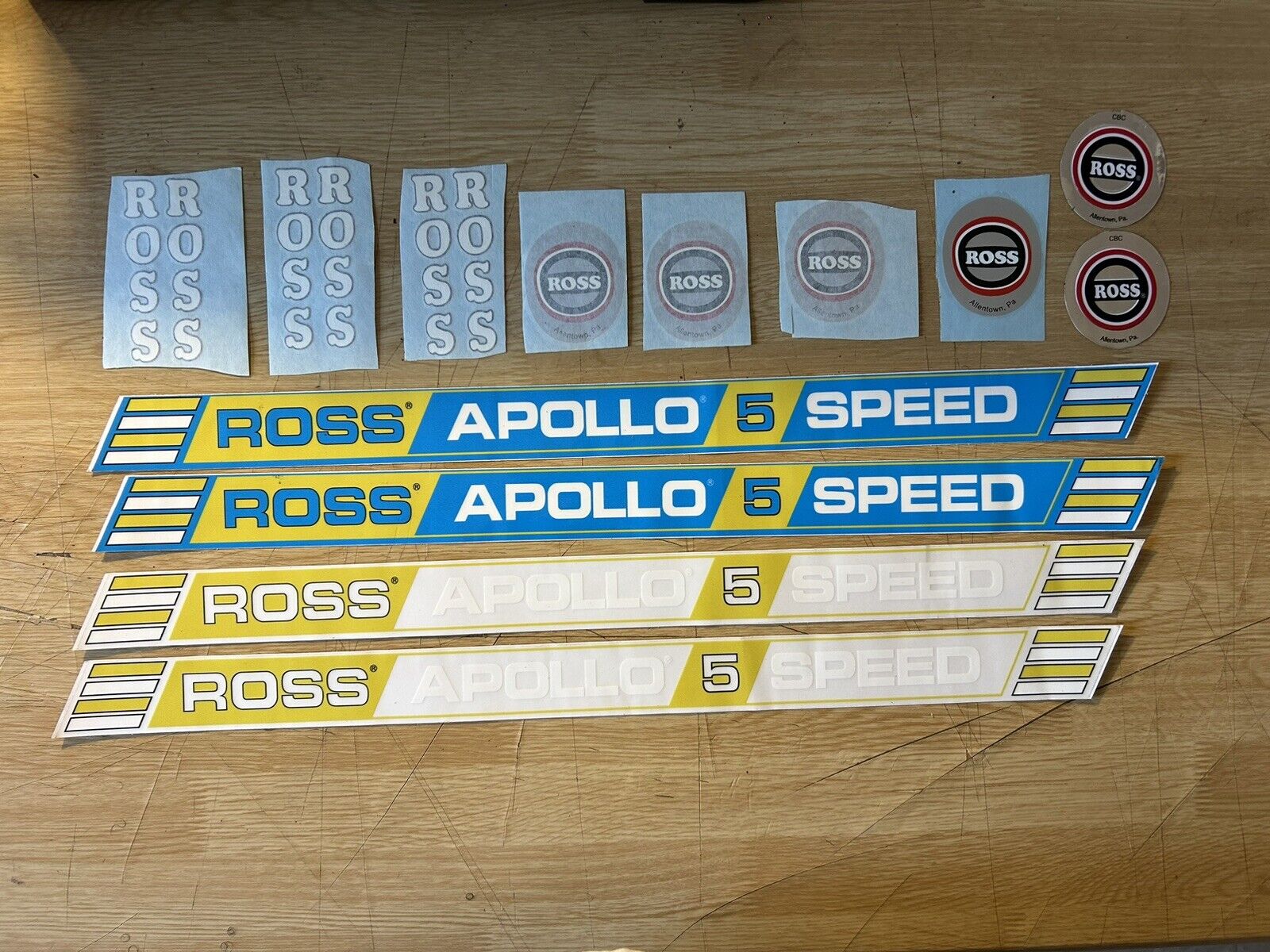 Lot Of Ross Apollo  5 Speed Bicycle Decals