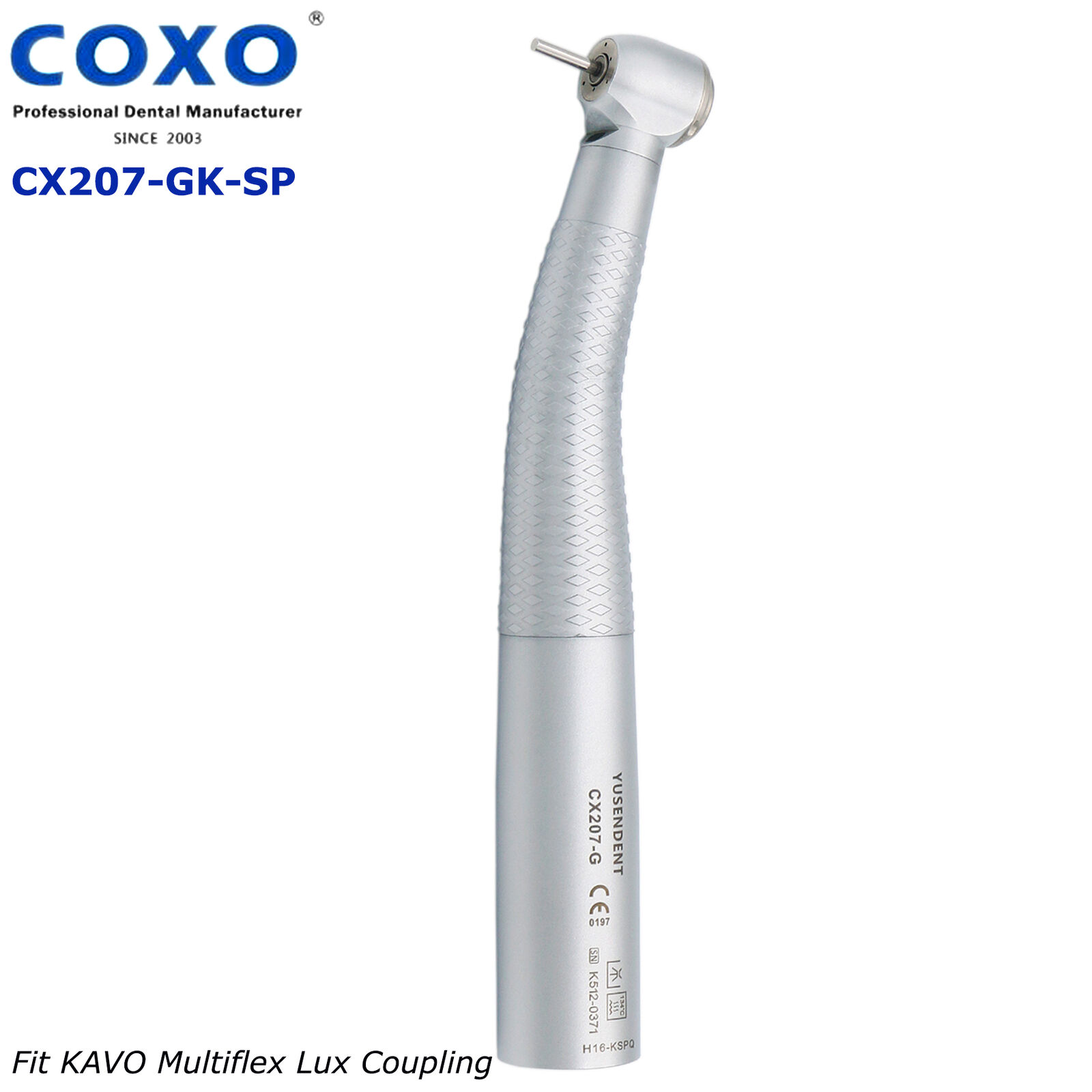 COXO Dental High Speed Fiber Optic LED Handpiece Fit Kavo NSK LED Coupler 6Holes