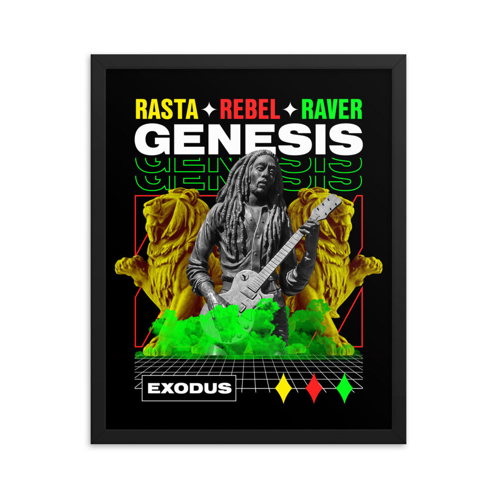 Framed RASTA GENESIS poster
