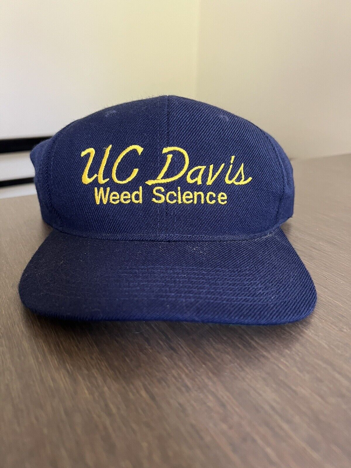 Vintage UC Davis Weed Science Aggies Script Logo Headmaster Snapback Hat 420