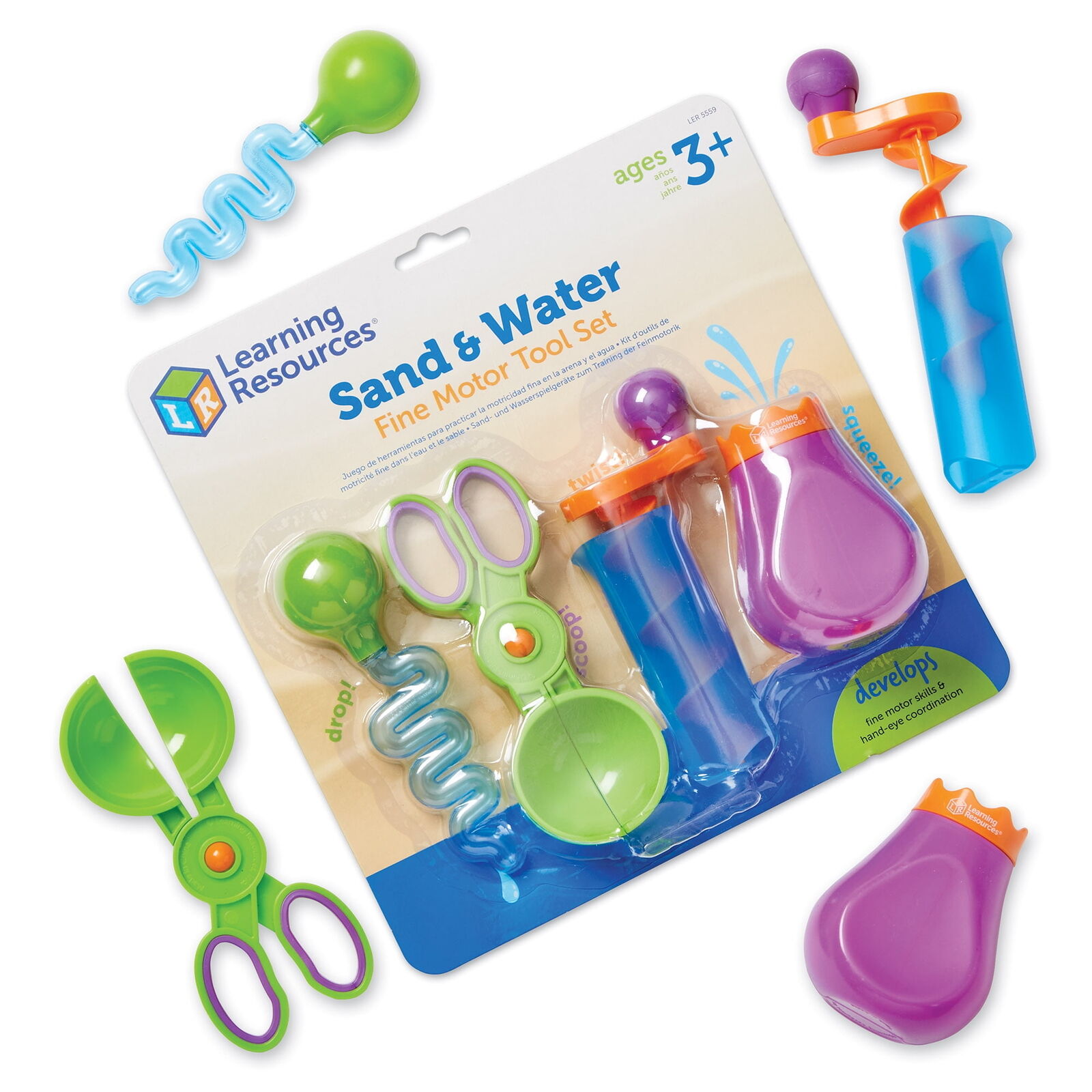 Learning Resources Sand & Water Fine Motor Set, Fine Motor Skills, Ages 3+