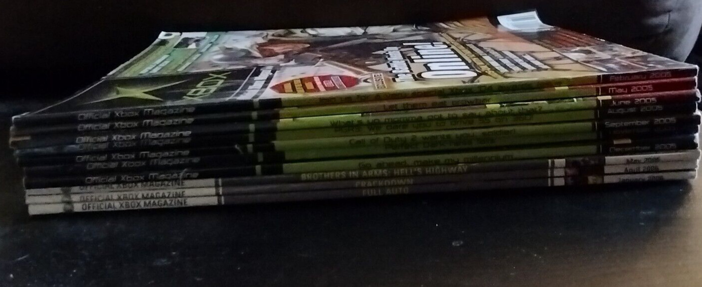 Official Xbox Magazine Lot of 10 2005-2006 41, 44, 45, 47 48, 50, 51, 53, 56, 57