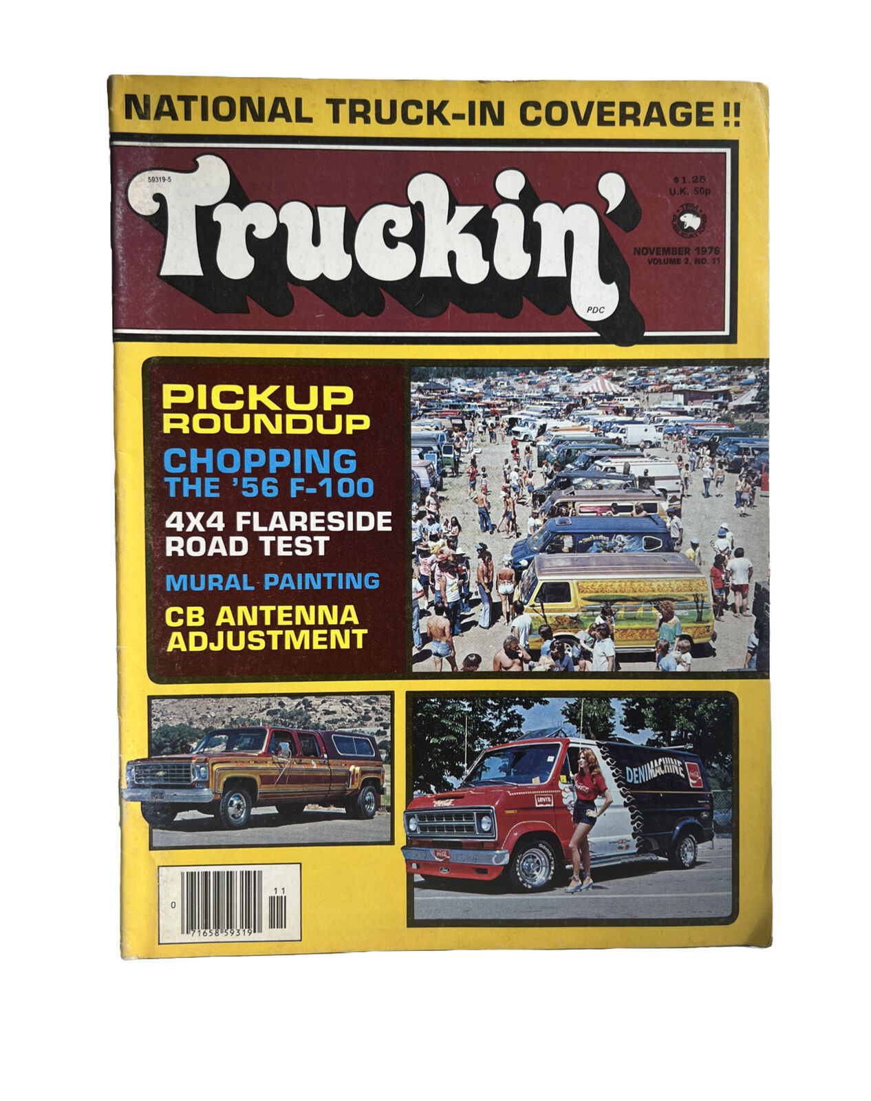 Truckin VINTAGE CUSTOM TRUCK MAGAZINE Pickup Roundup November 1976 Vol 2 No 11