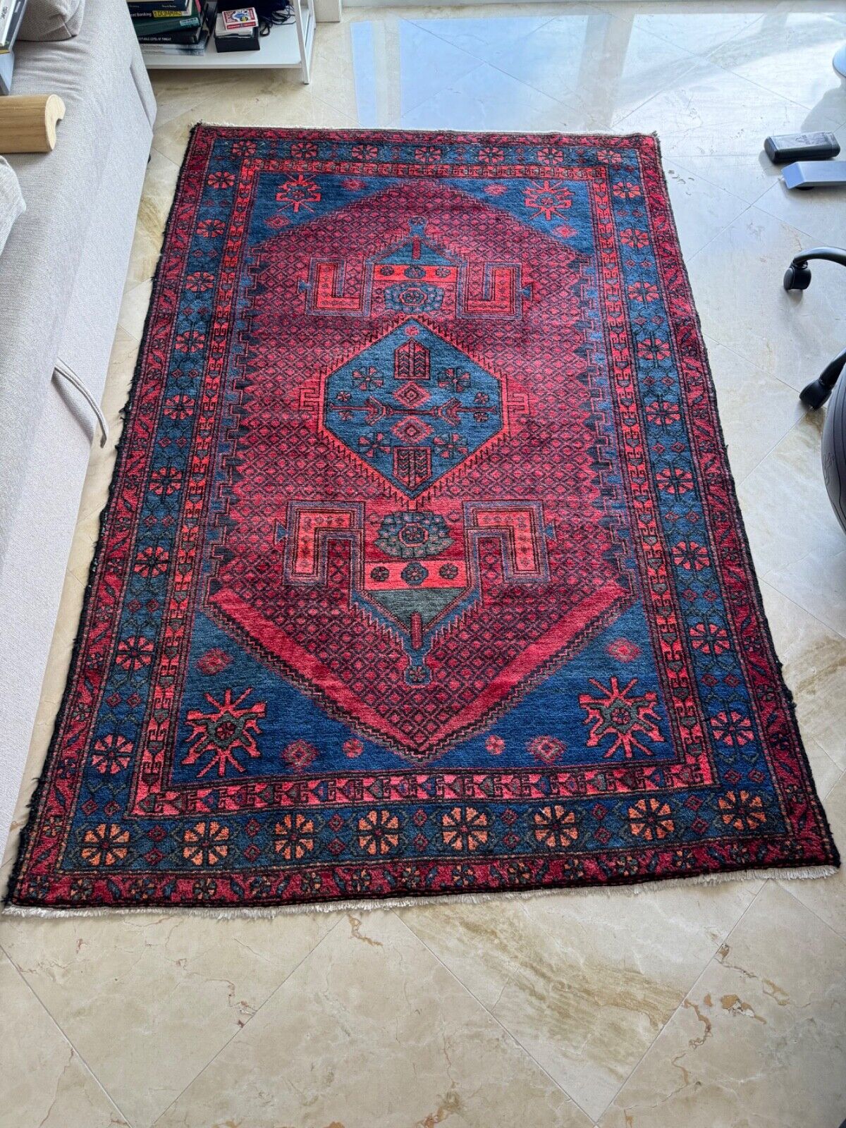 Superb Antique Hand-knotted Exquisite Oriental Rug 4’ 3” x 6’ 7” (INV5843)