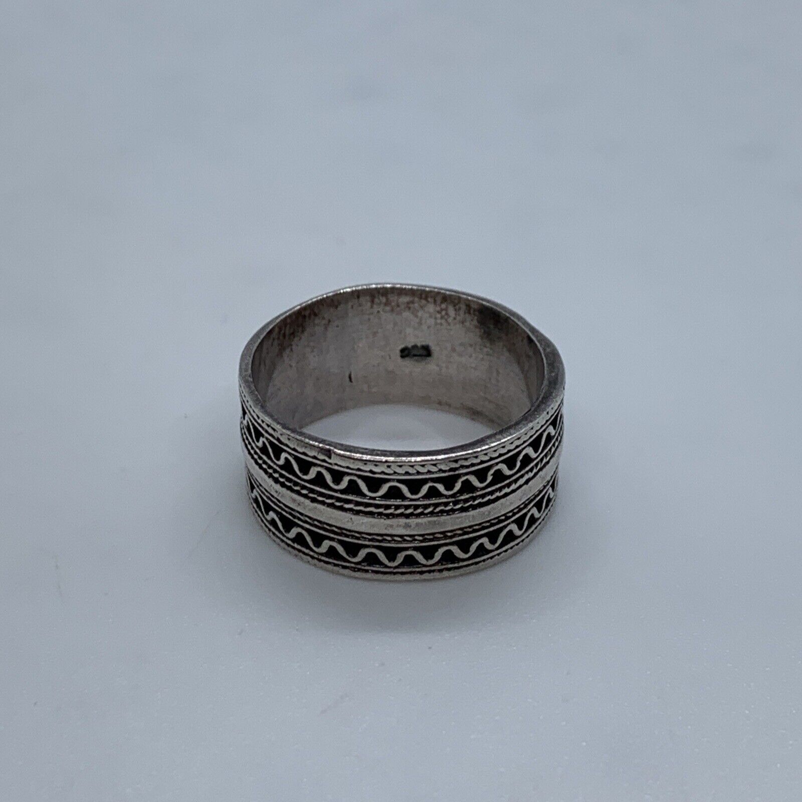 Vintage Sterling Silver Stamped Band Ring Size 7