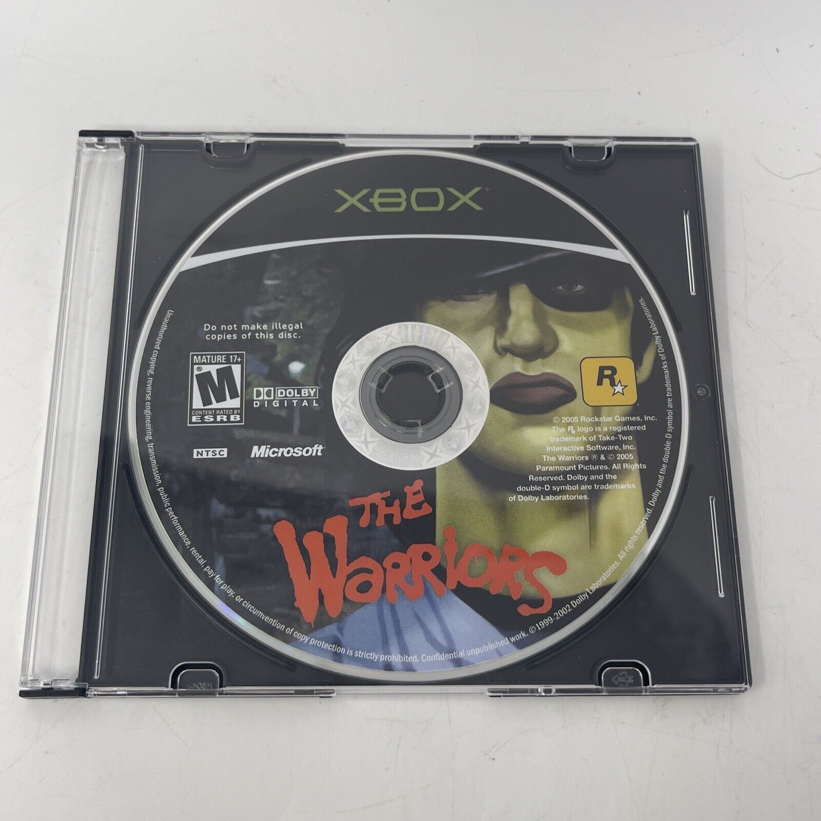 Warriors (Microsoft Xbox, 2005) Disc In Generic Case - Tested Working