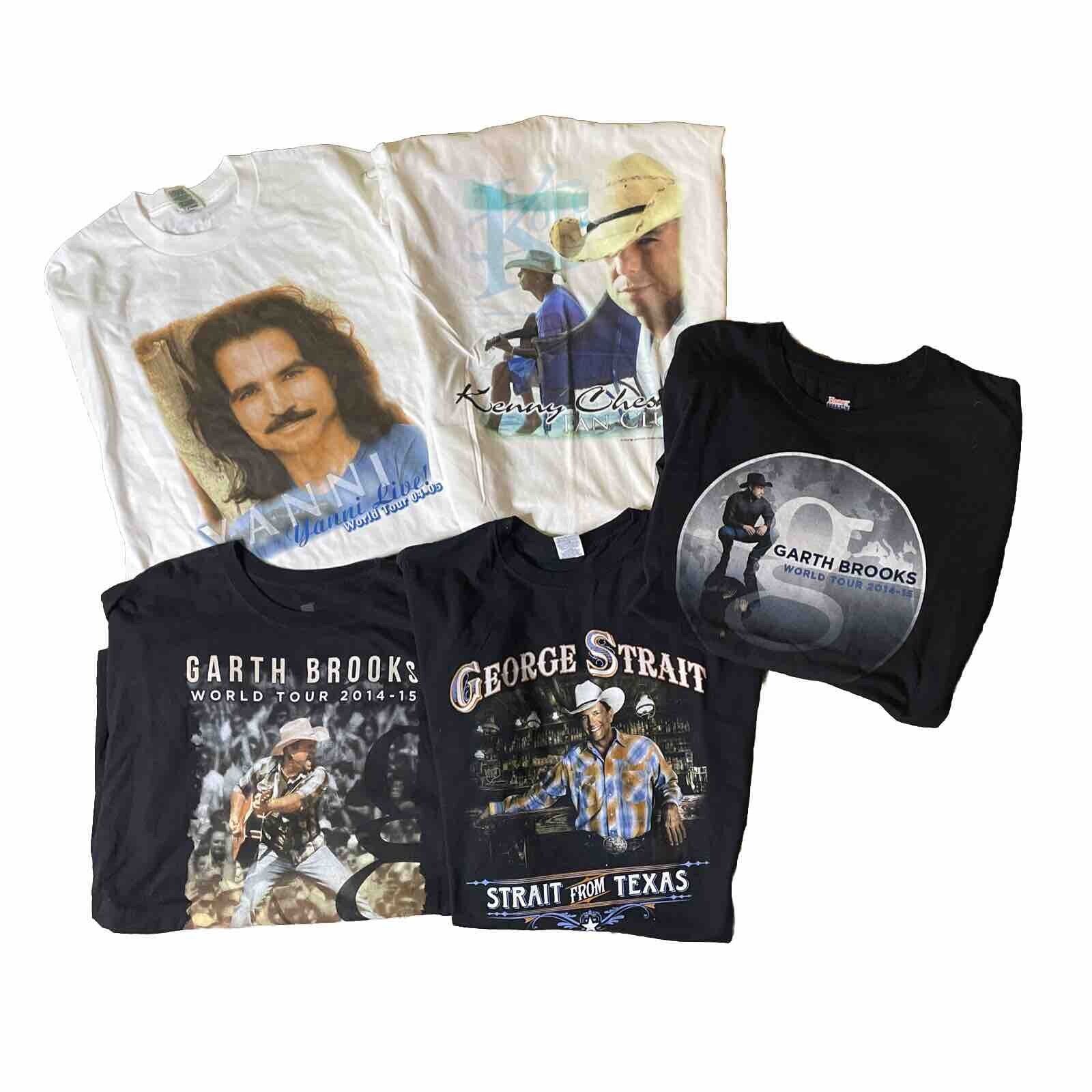 Vintage Early 2000s Country Music Tees Lot Kenny Chesney George Strait L-2XL