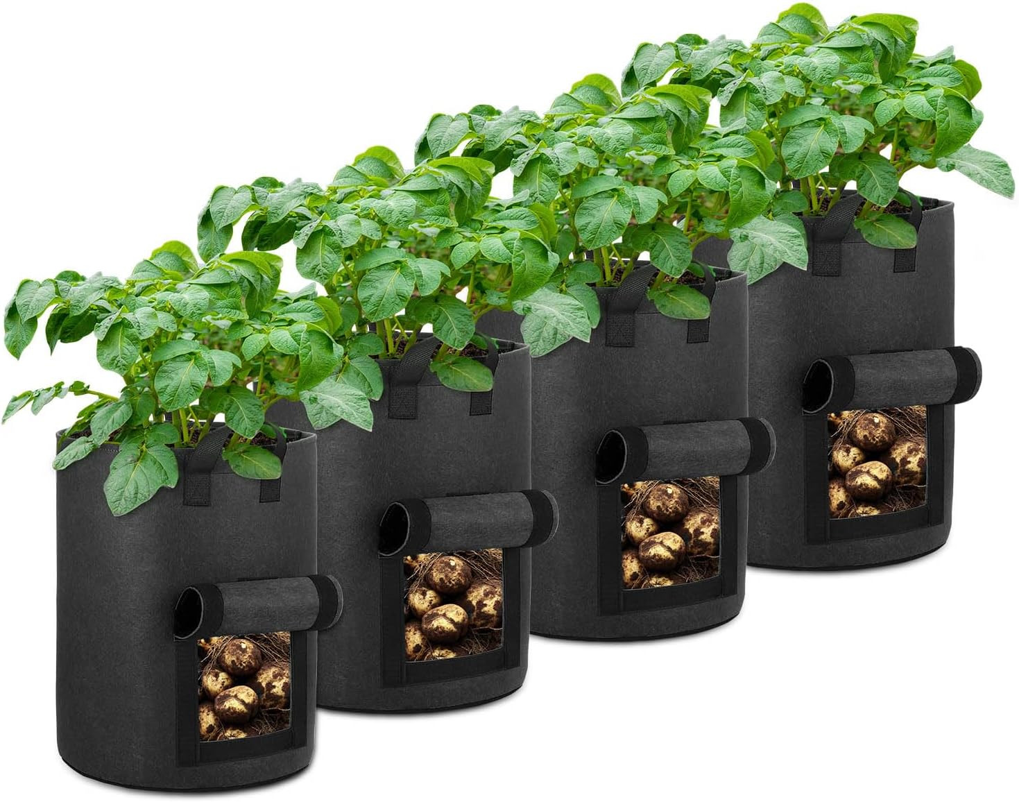  10-Gallon Potato Grow Bags Foldable, Breathable, and Non-Woven Utopia Home