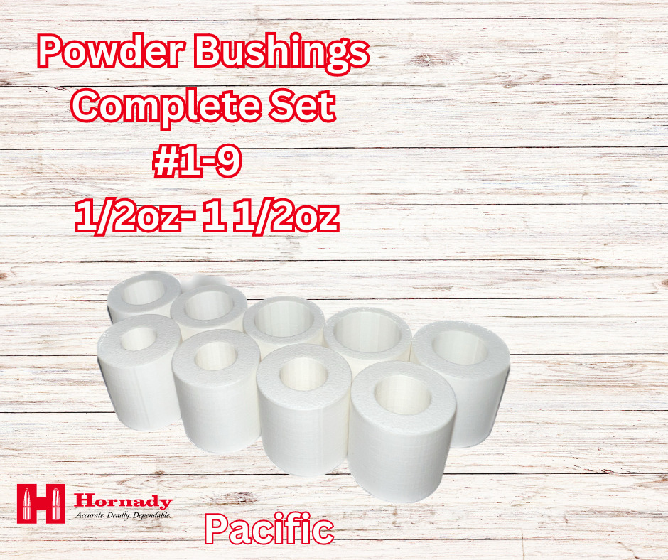 Pacific / Hornady Complete Powder Shot Bushing Set from #s 1-9  1/2oz - 1 1/2oz