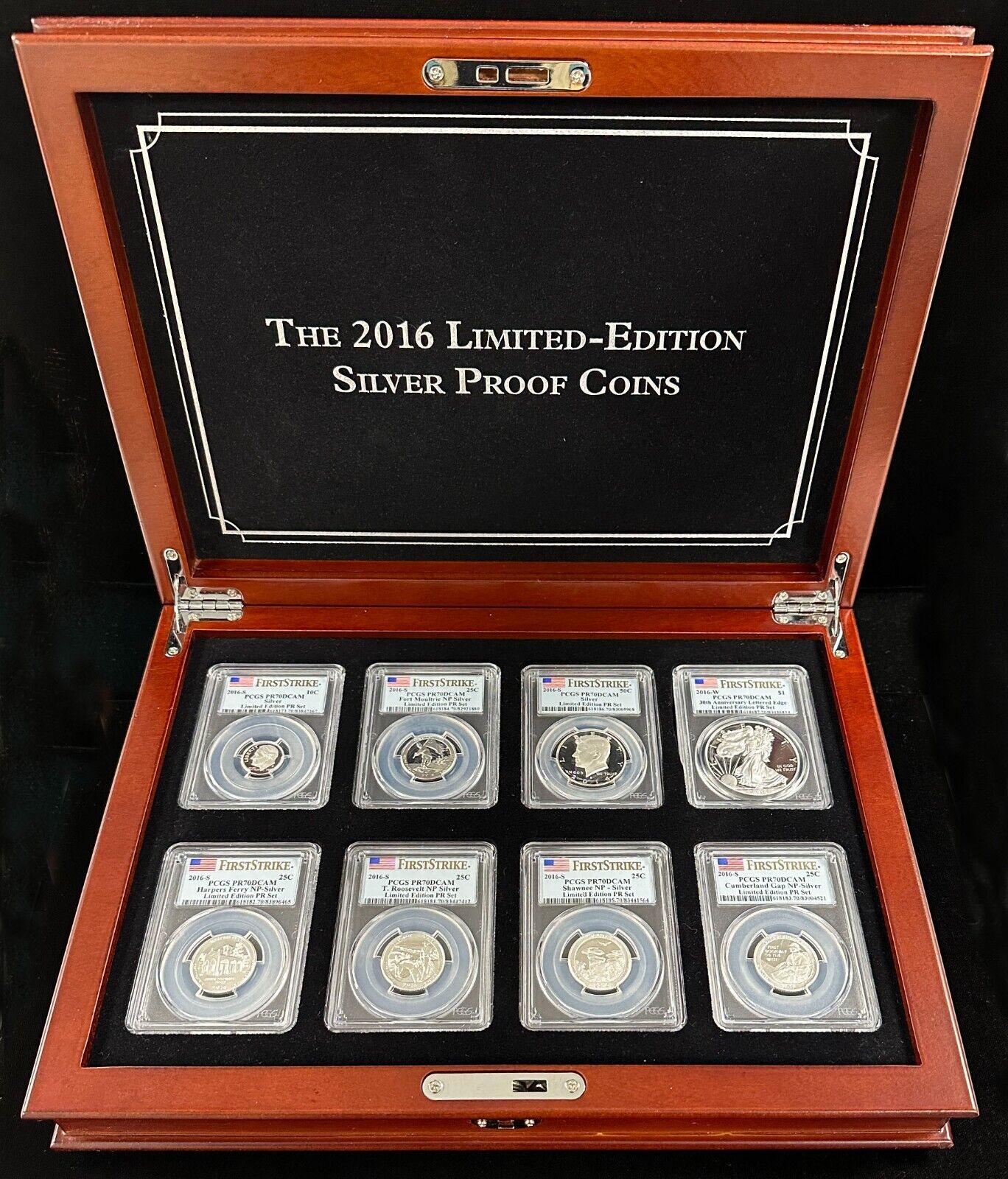 2016 Silver PROOF Coin Set w/ Silver Eagle PCGS PR70 DCAM - 8 Total SCARCE