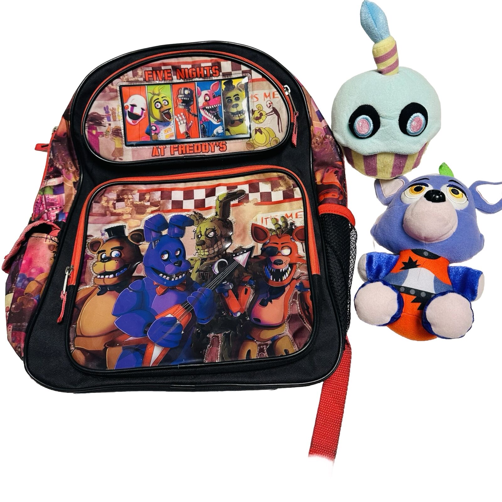 2018 RARE sold out five nights at Freddy’s backpack + 2 funko Plush bundle