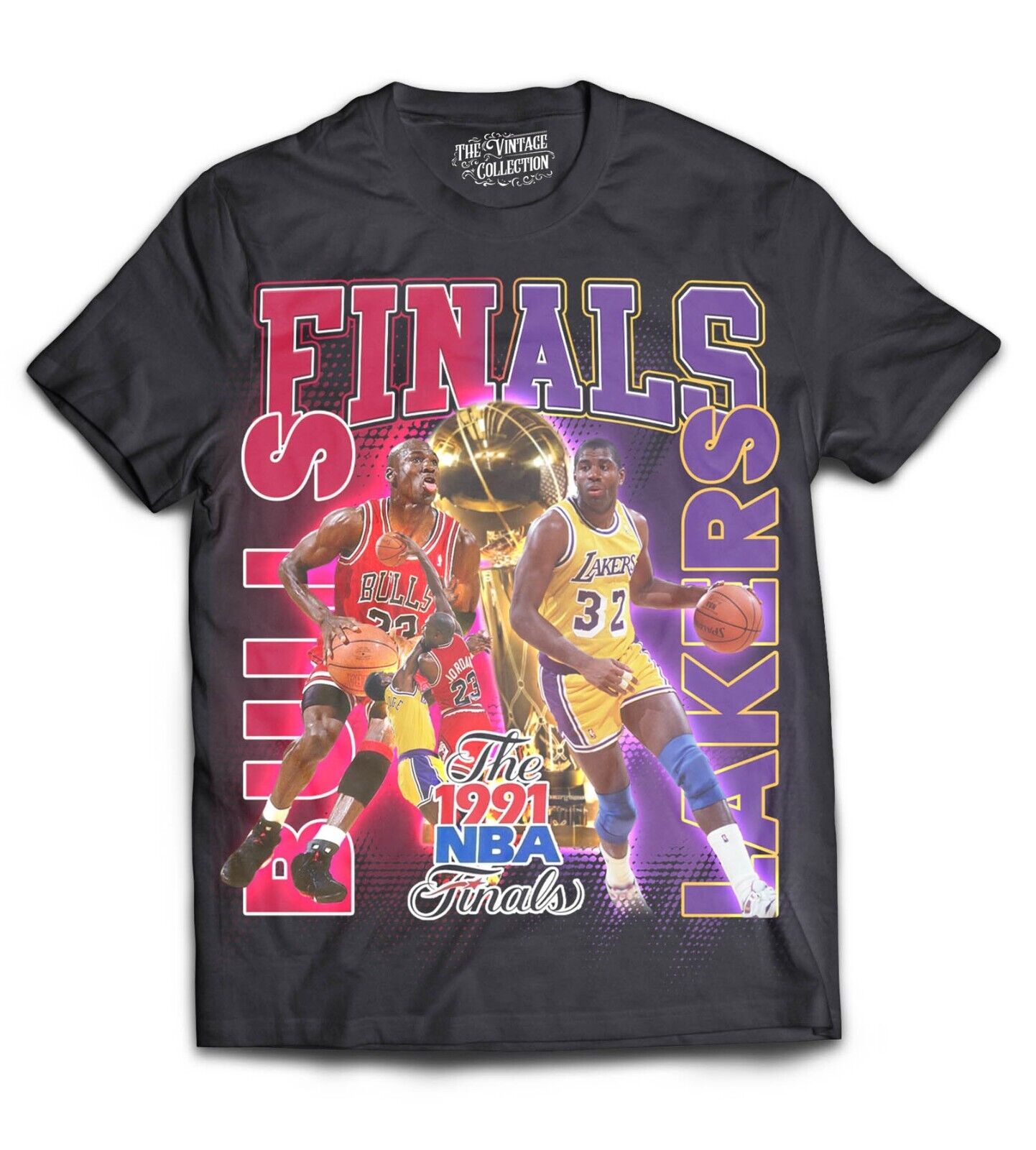 1991 Finals T-Shirt Vintage Edition bulls lakers limited 100% cotton new